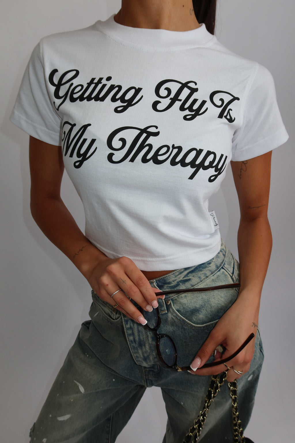 GETTING FLY BABY TEE WHITE