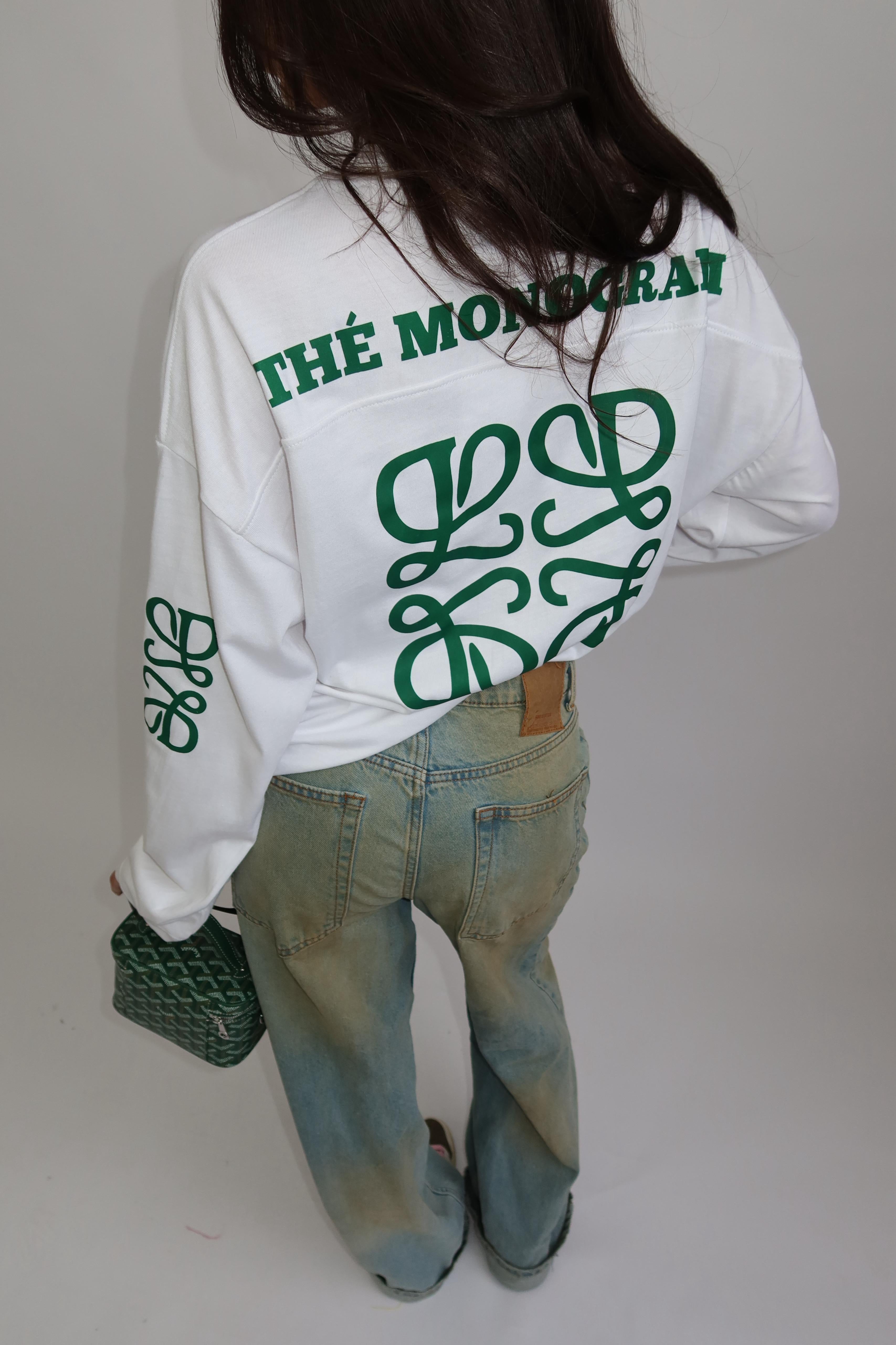 MONOGRAM LONGSLEEVE WHITE/GREEN