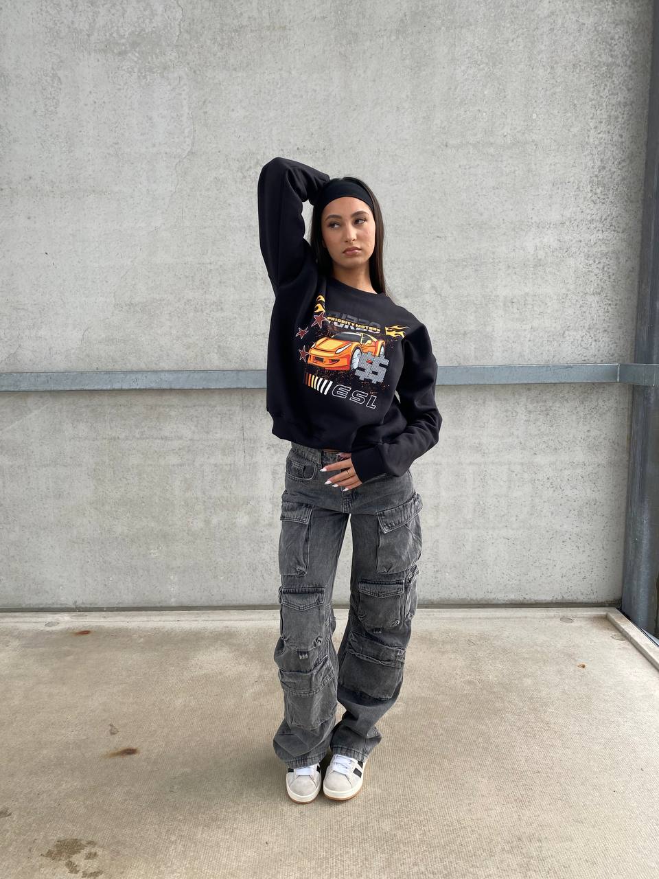 LIMITED EDITION MOTORSPORT SWEATER BLACK/ORANGE