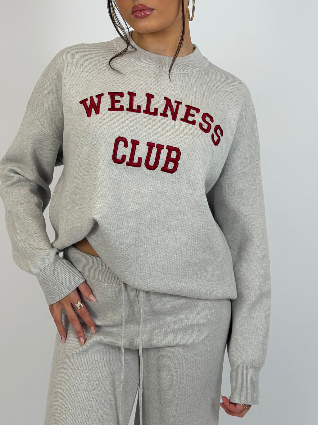 NAOMI COSY SET GREY/RED