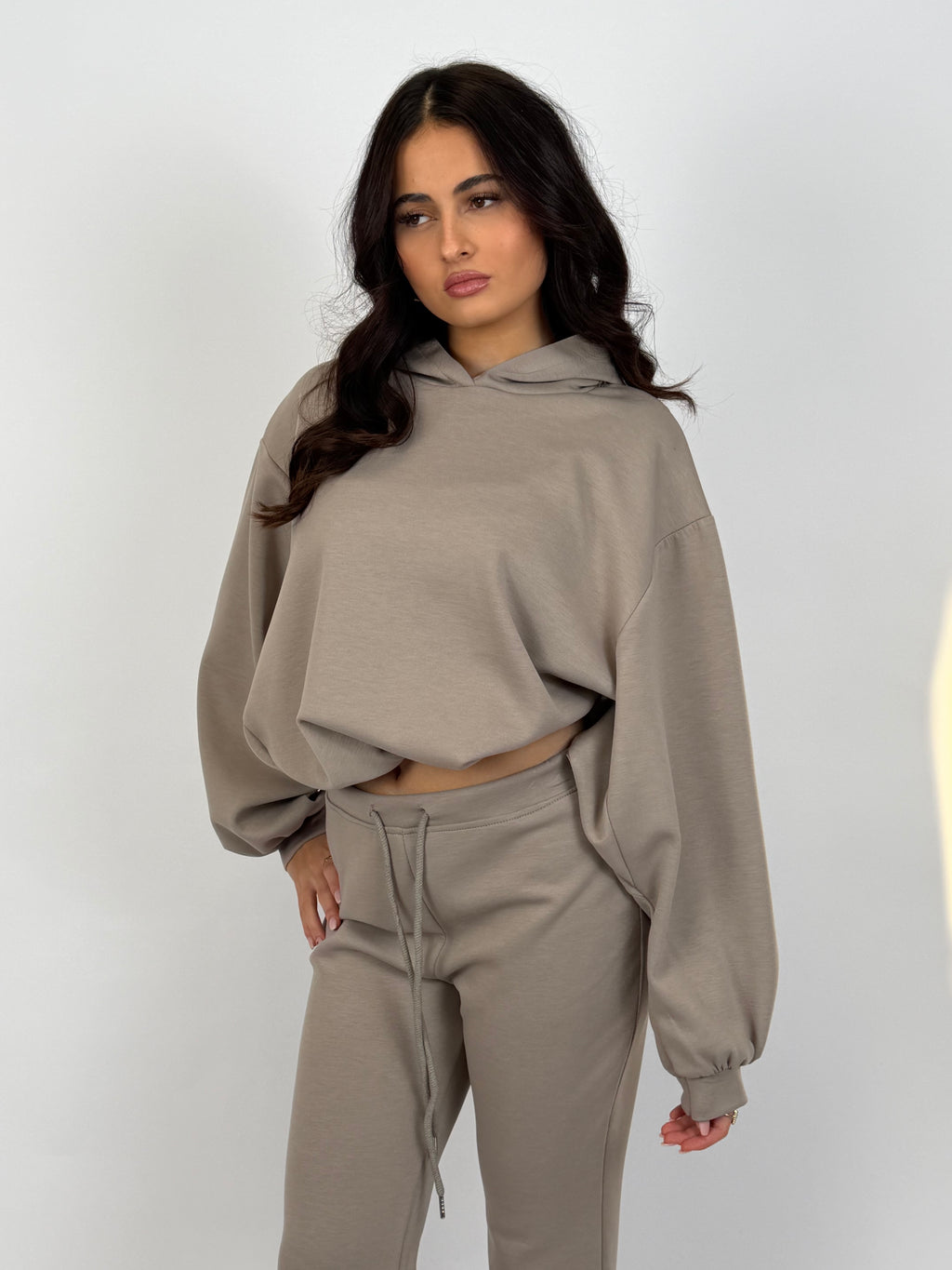 ULTRA SOFT HOODIE SET TAUPE