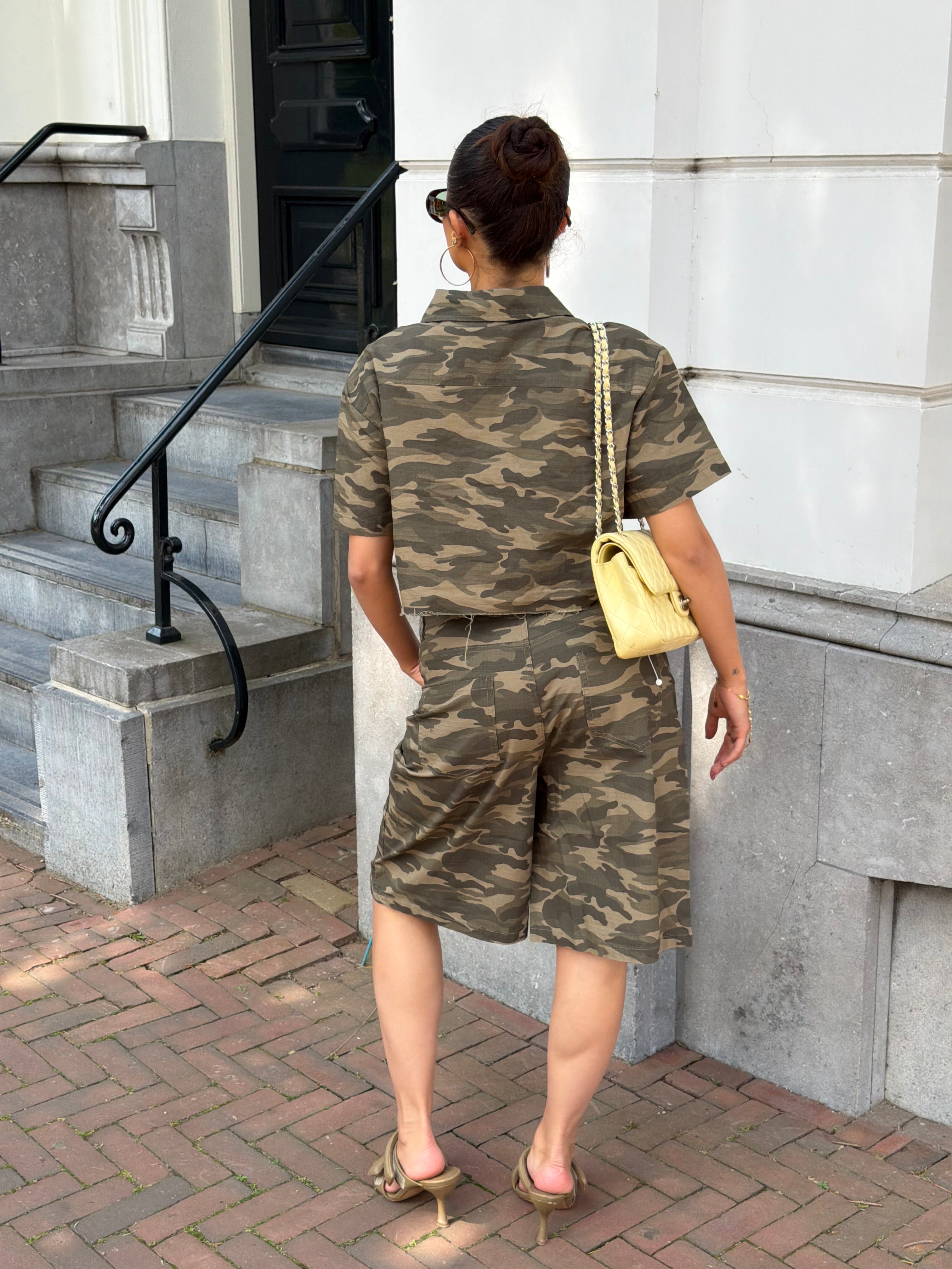 KELLY TIE UP TOP CAMO