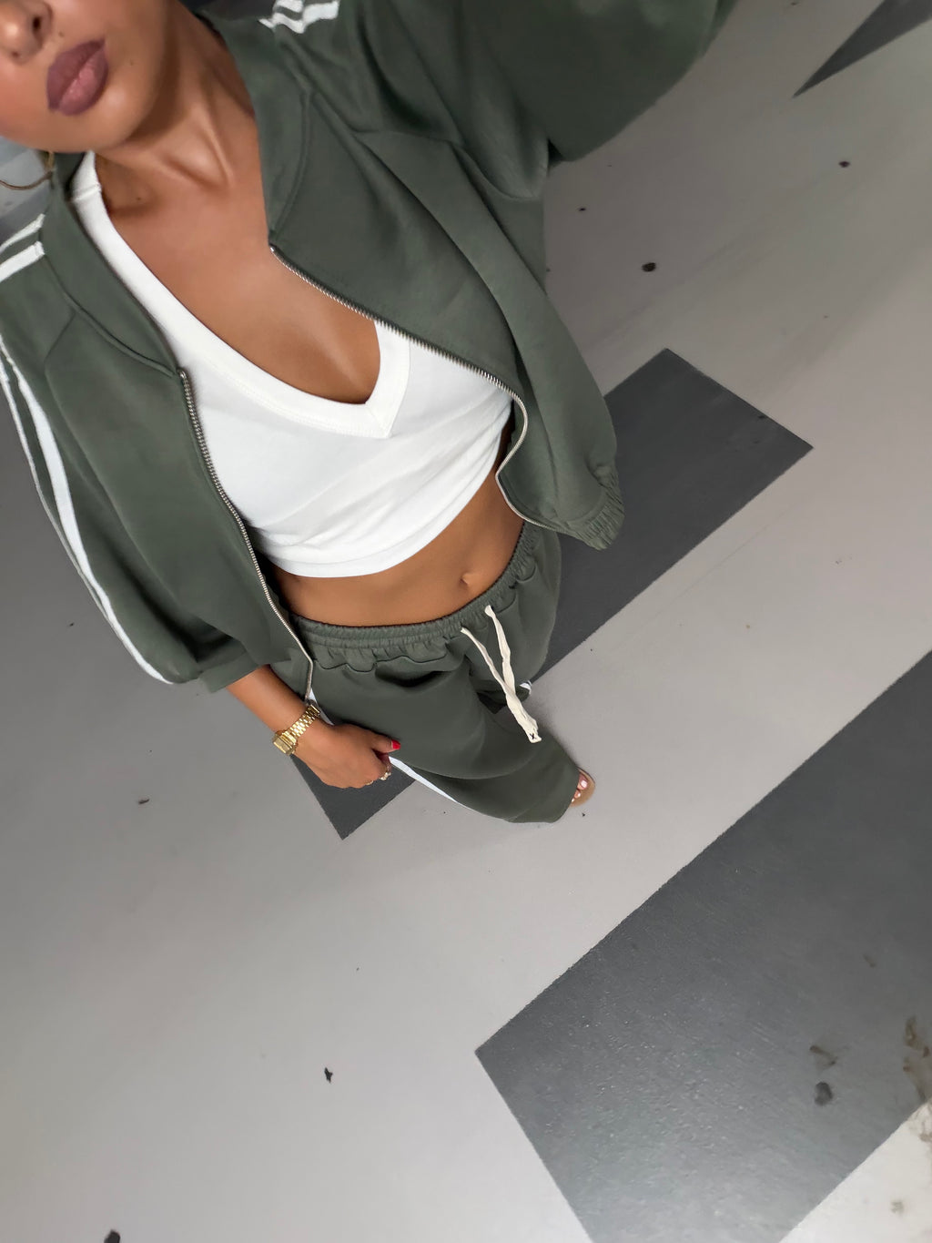 JEADY STRIPED SET GREEN
