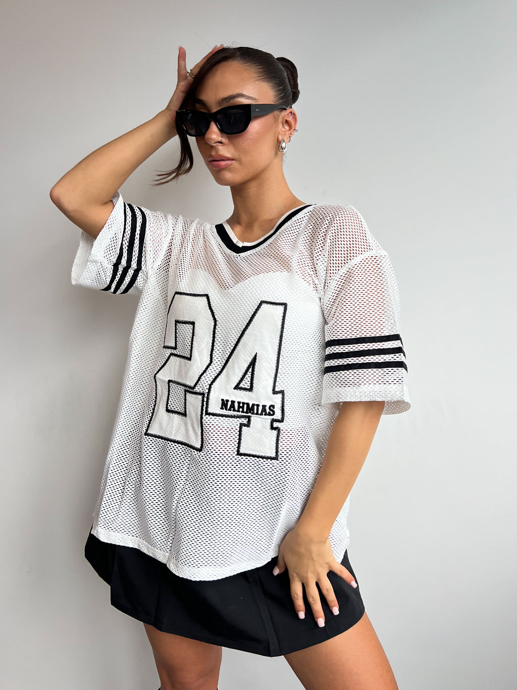 MESH JERSEY WHITE/BLACK