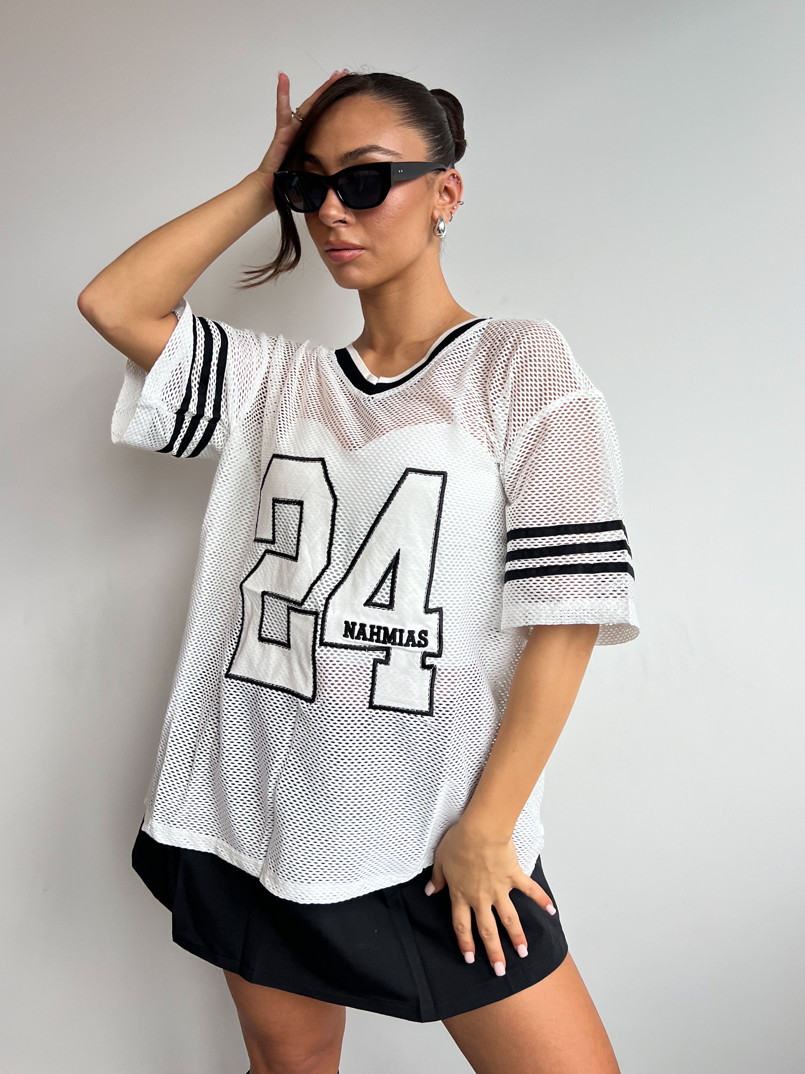 MESH JERSEY WHITE/BLACK