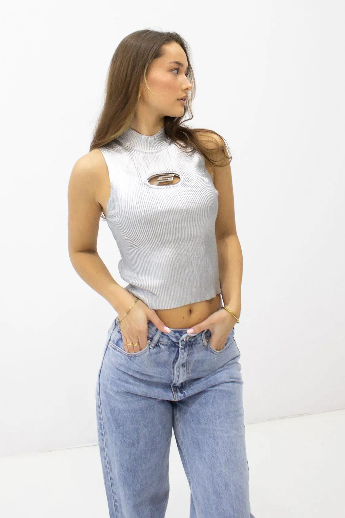 INSPIRED STRETCH TANK SILVER