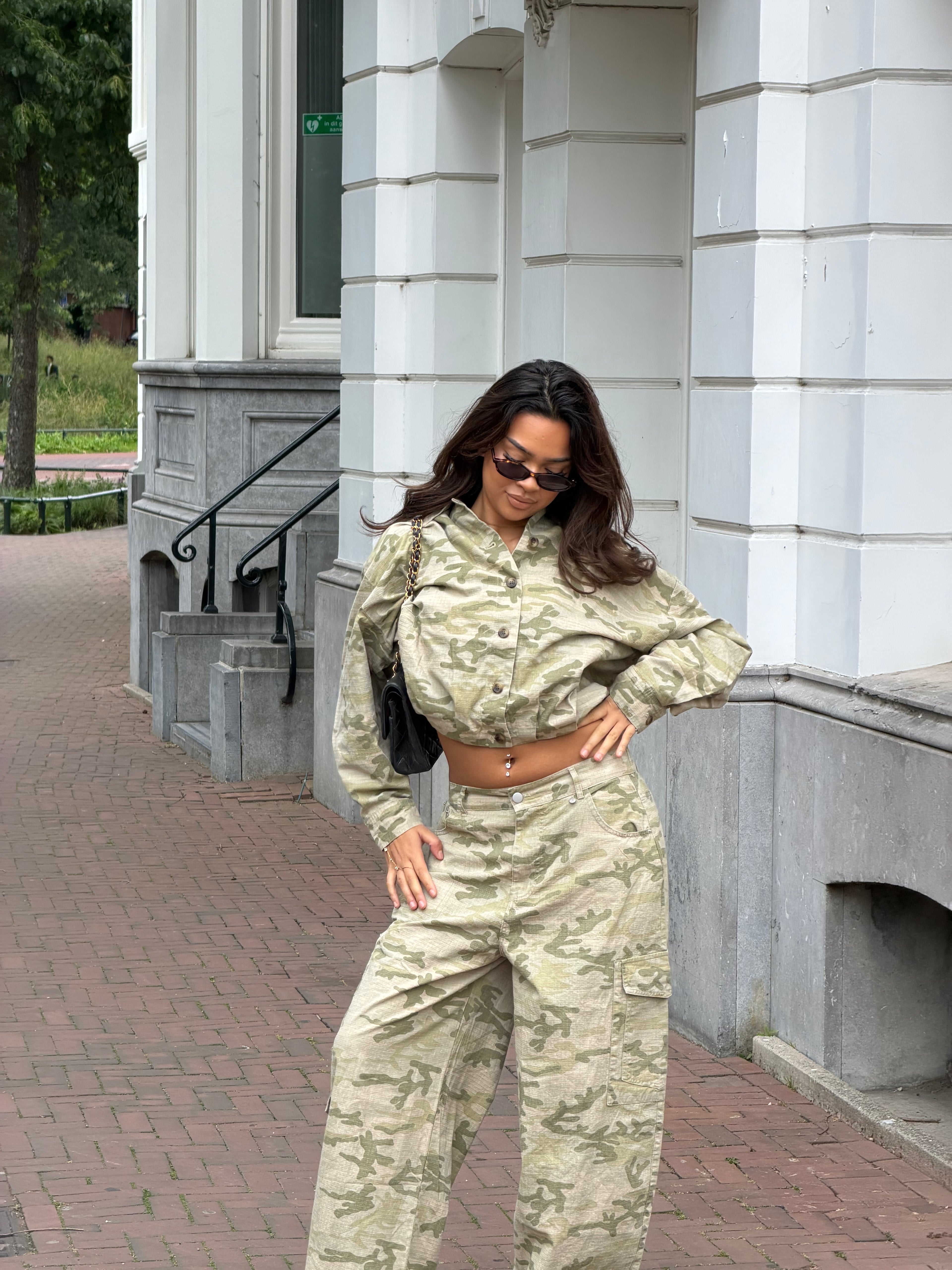 CAMO WASHED JACKET BEIGE