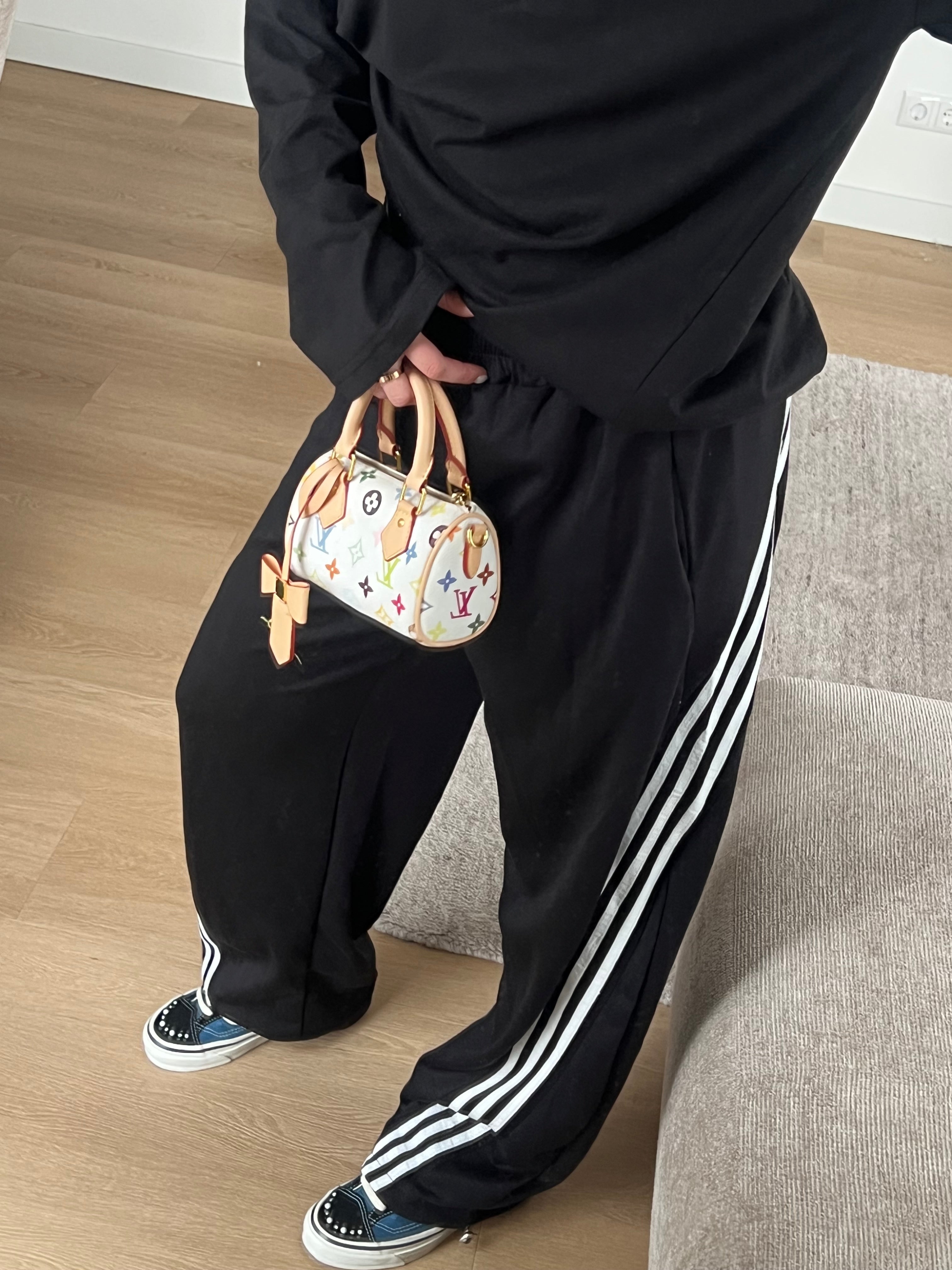 BAGGY STRIPED JOGGER BLACK/WHITE