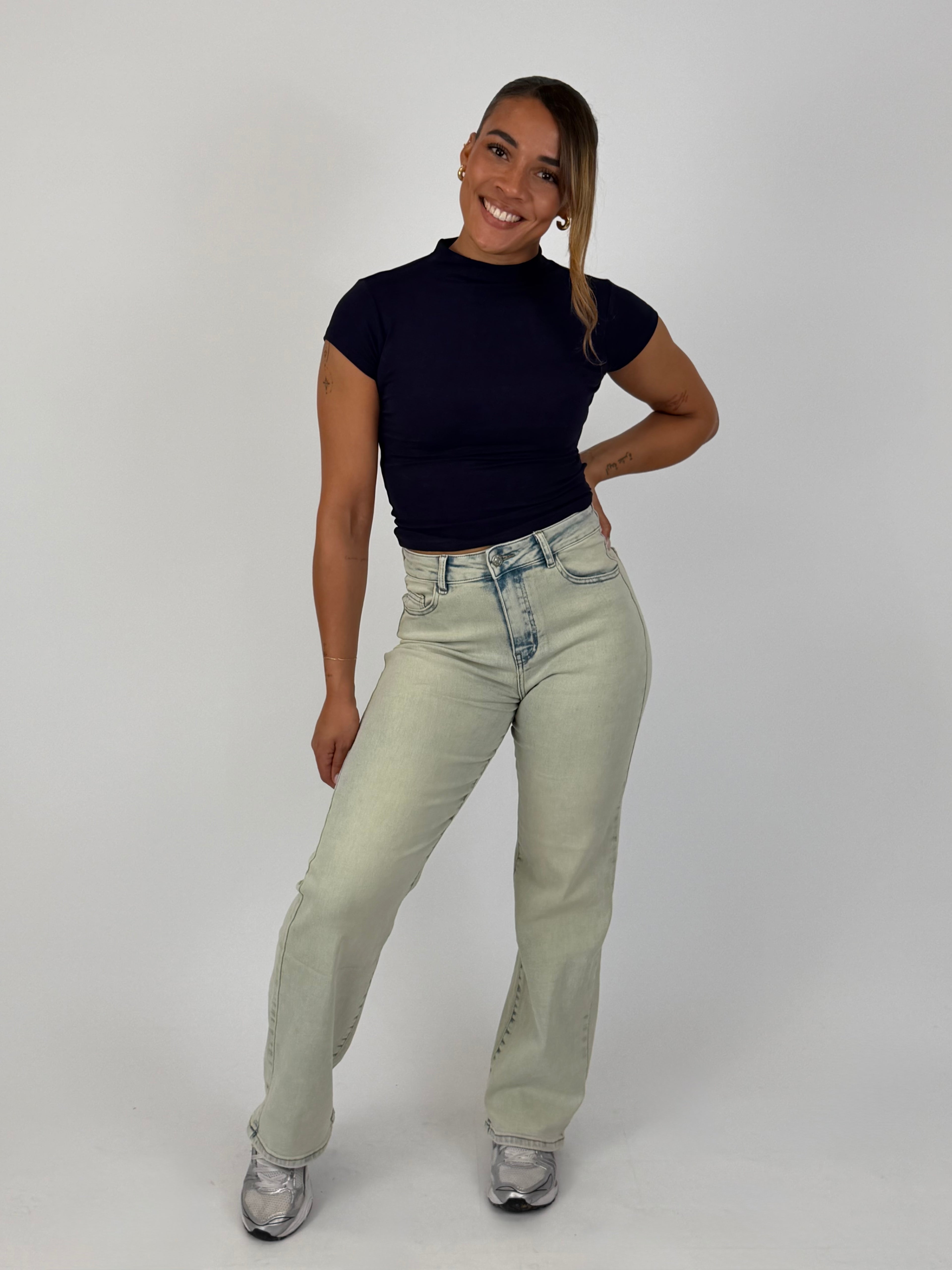 HAILEY STRETCH WIDE LEG H973-5