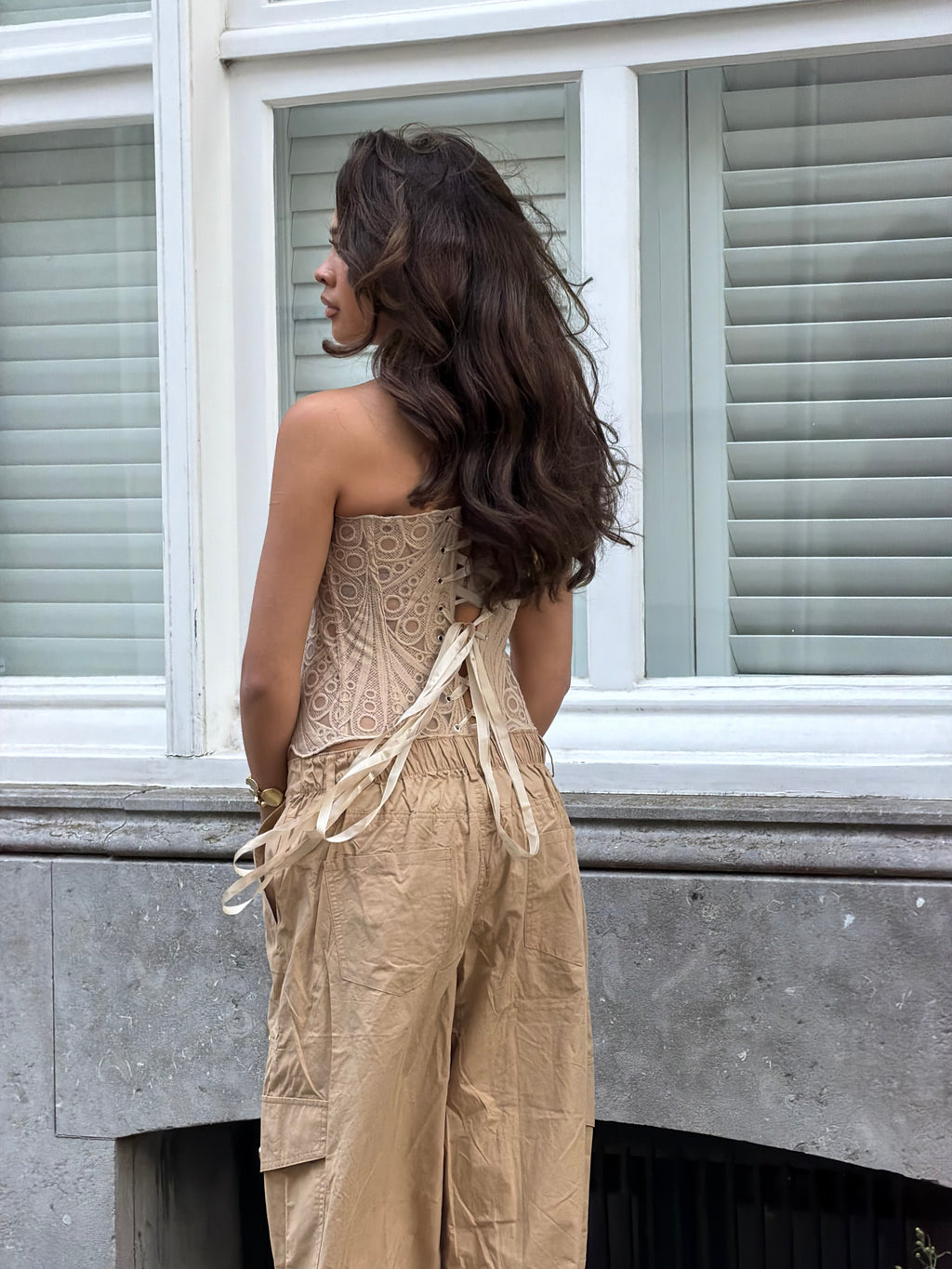 LACE CORSET BEIGE