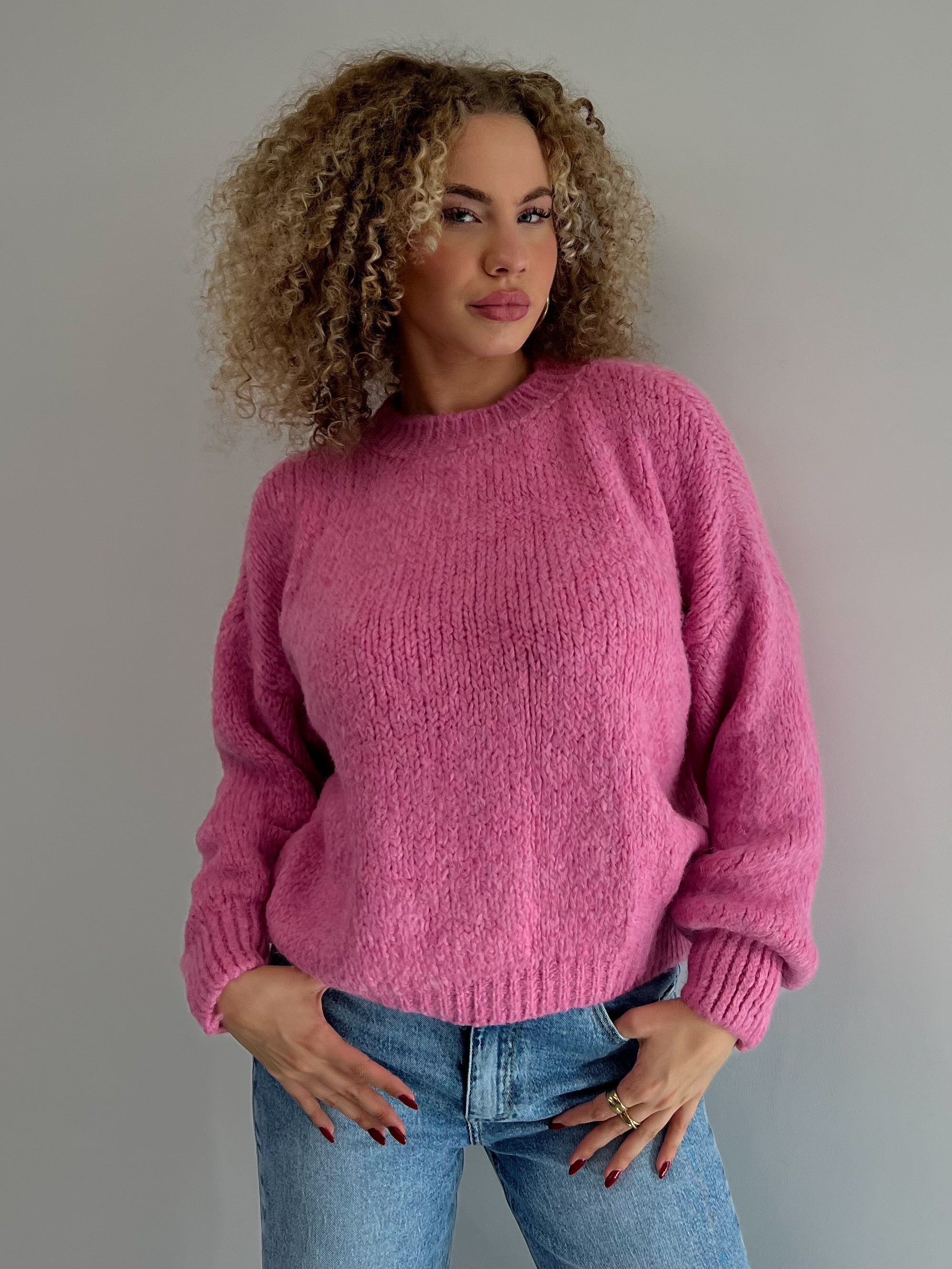 BIG WOOL KNIT HOT PINK 2.0