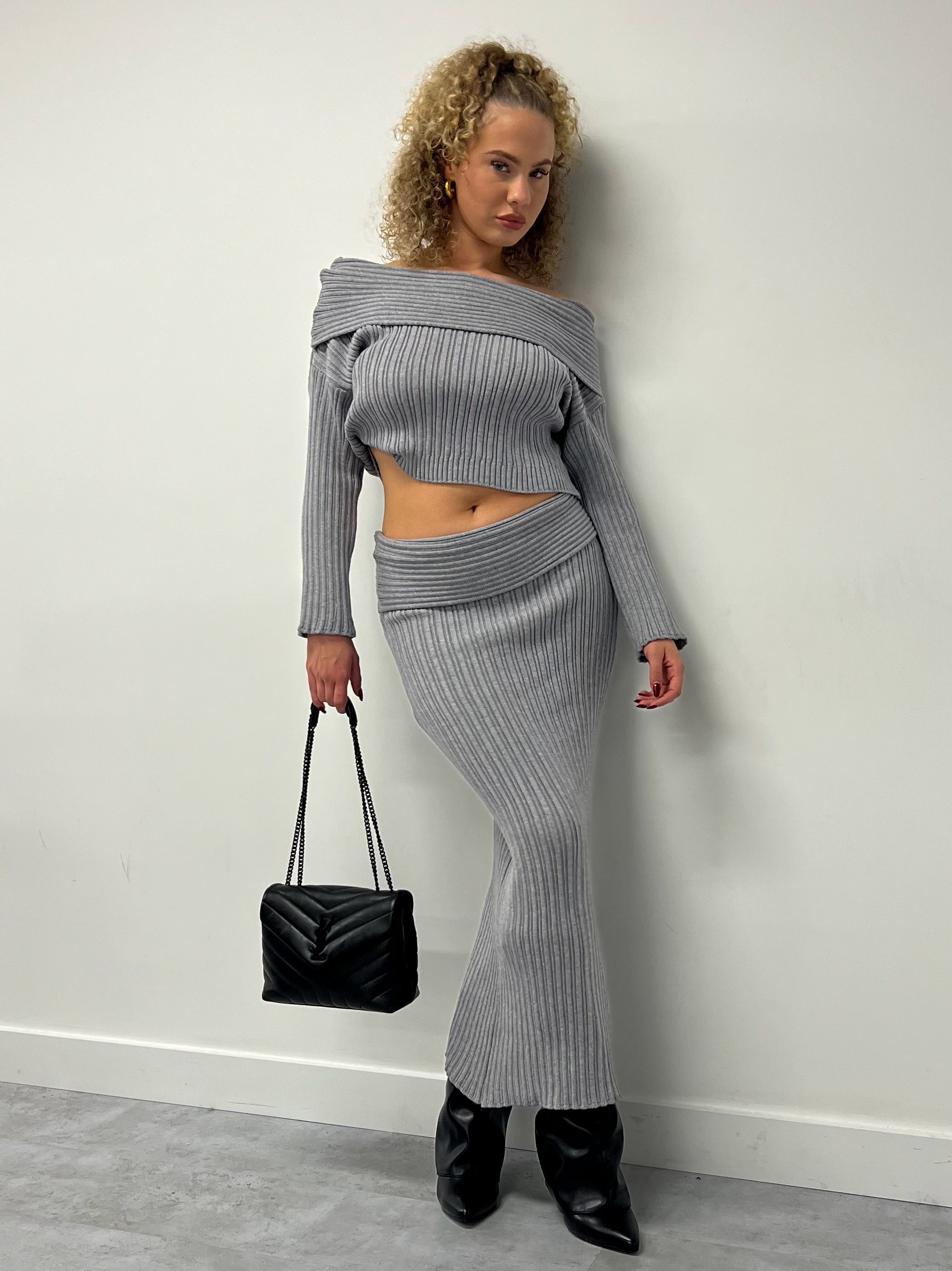 SOLANGE SKIRT SET GREY