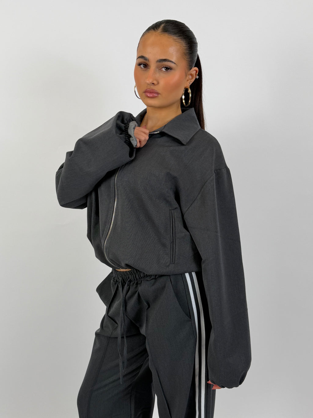 SUIT BOMBER GREY