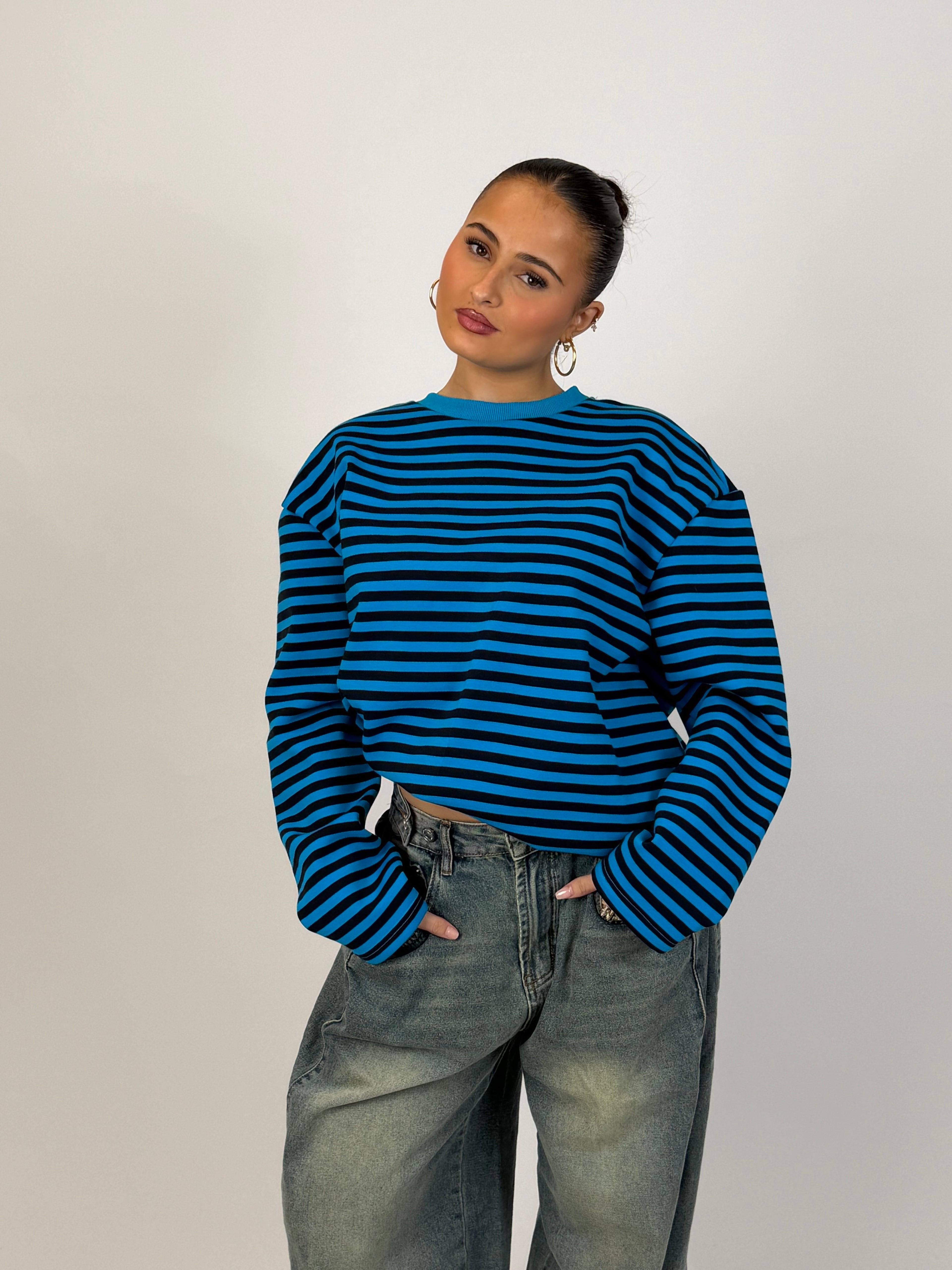 SOFT STRIPED LONGSLEEVE BLUE