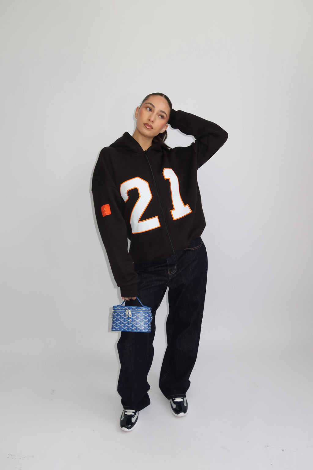 BASEBALL ZIP VEST BLACK/ORANGE