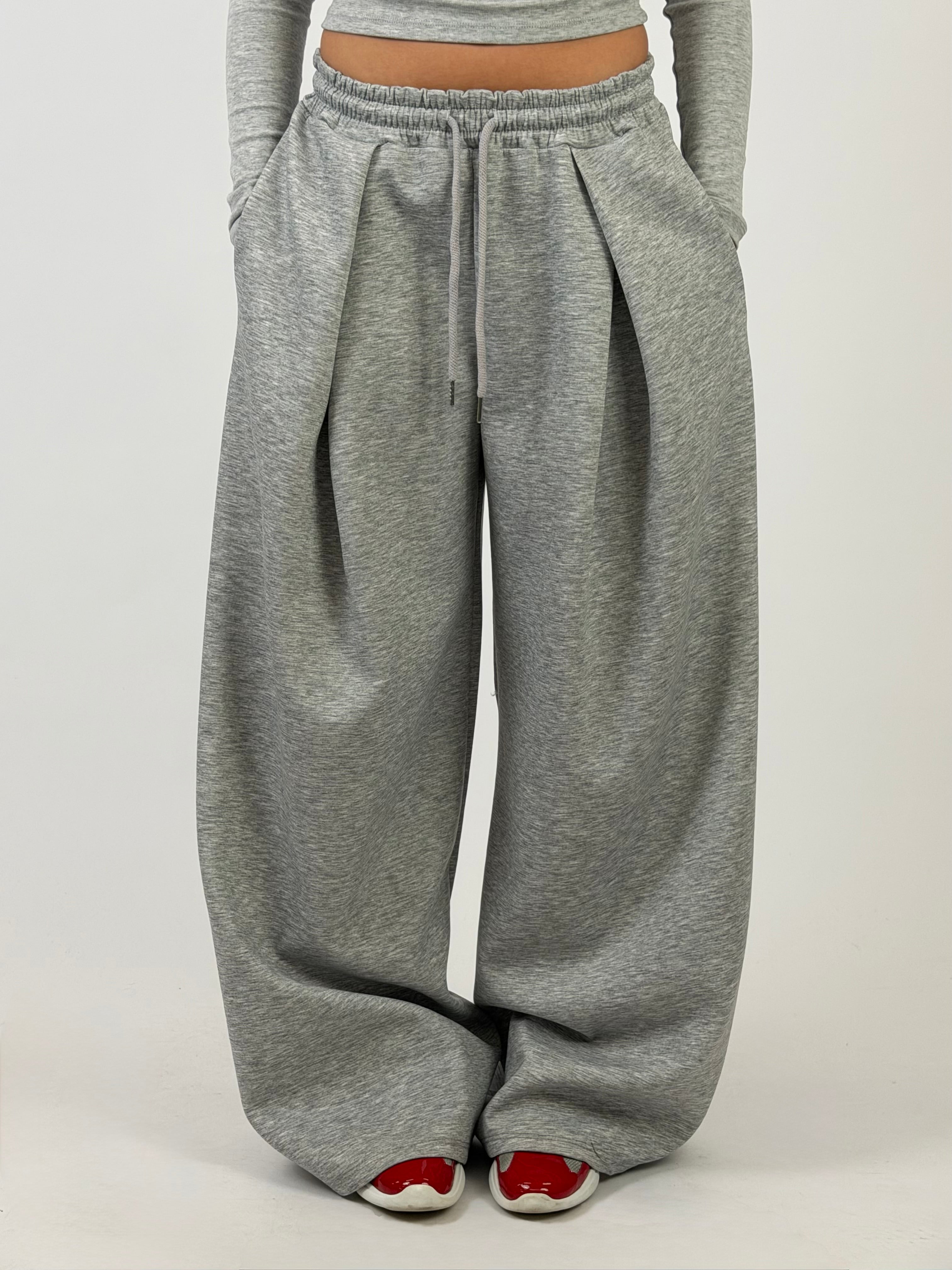 PLEATED JOGGER GREY