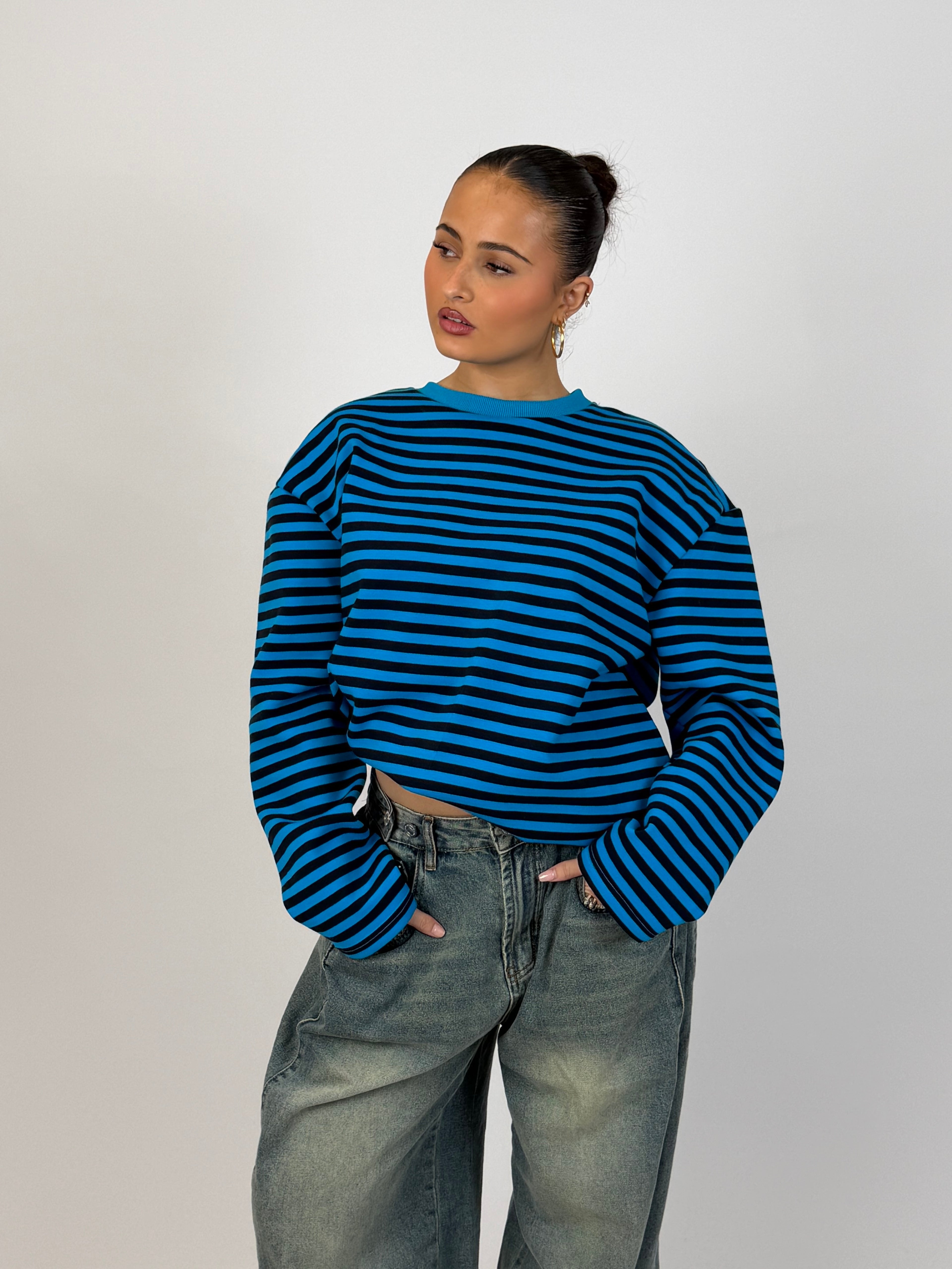 SOFT STRIPED LONGSLEEVE BLUE