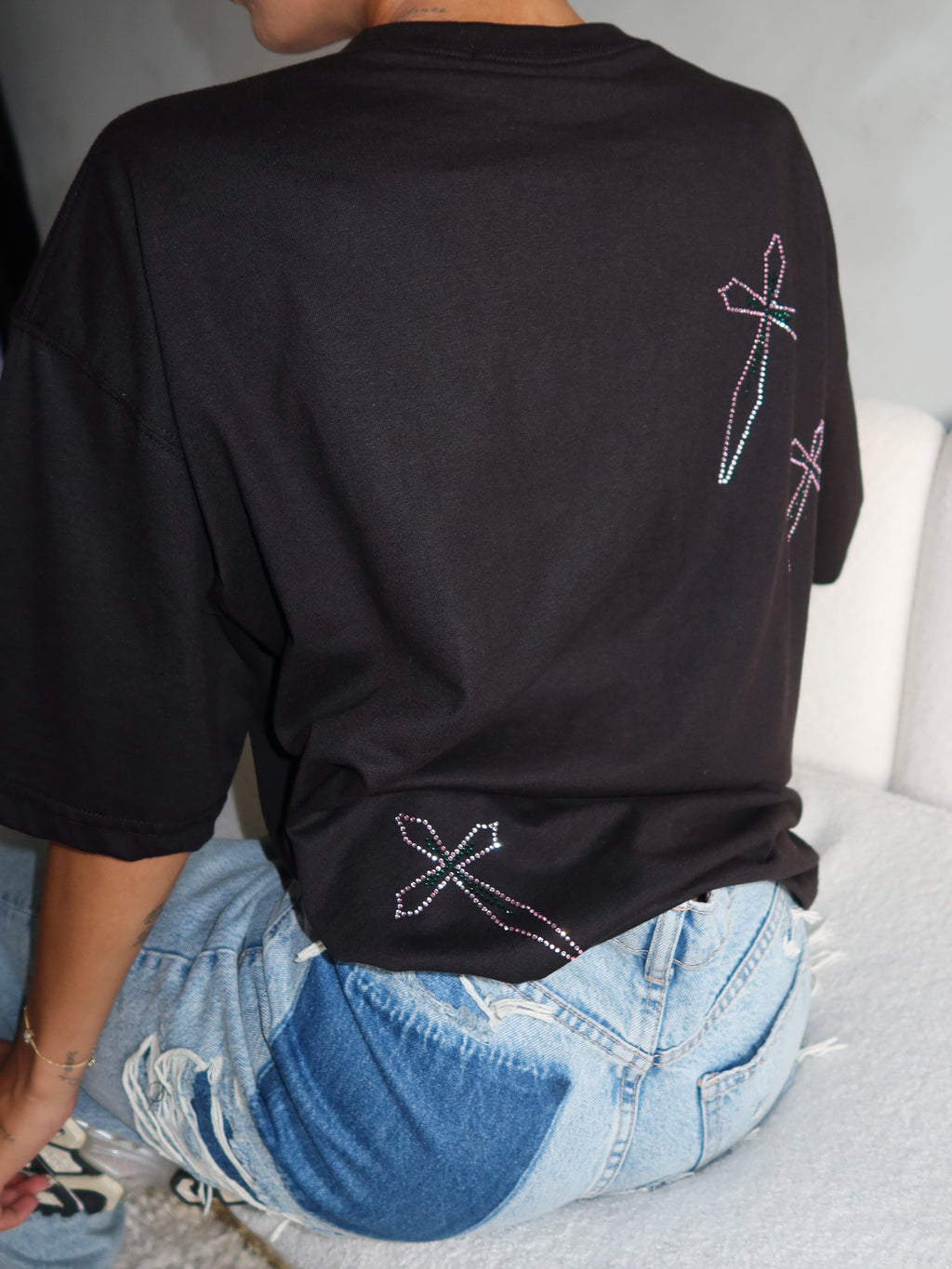 DON’T KILL MY VIBE RHINESTONE TEE