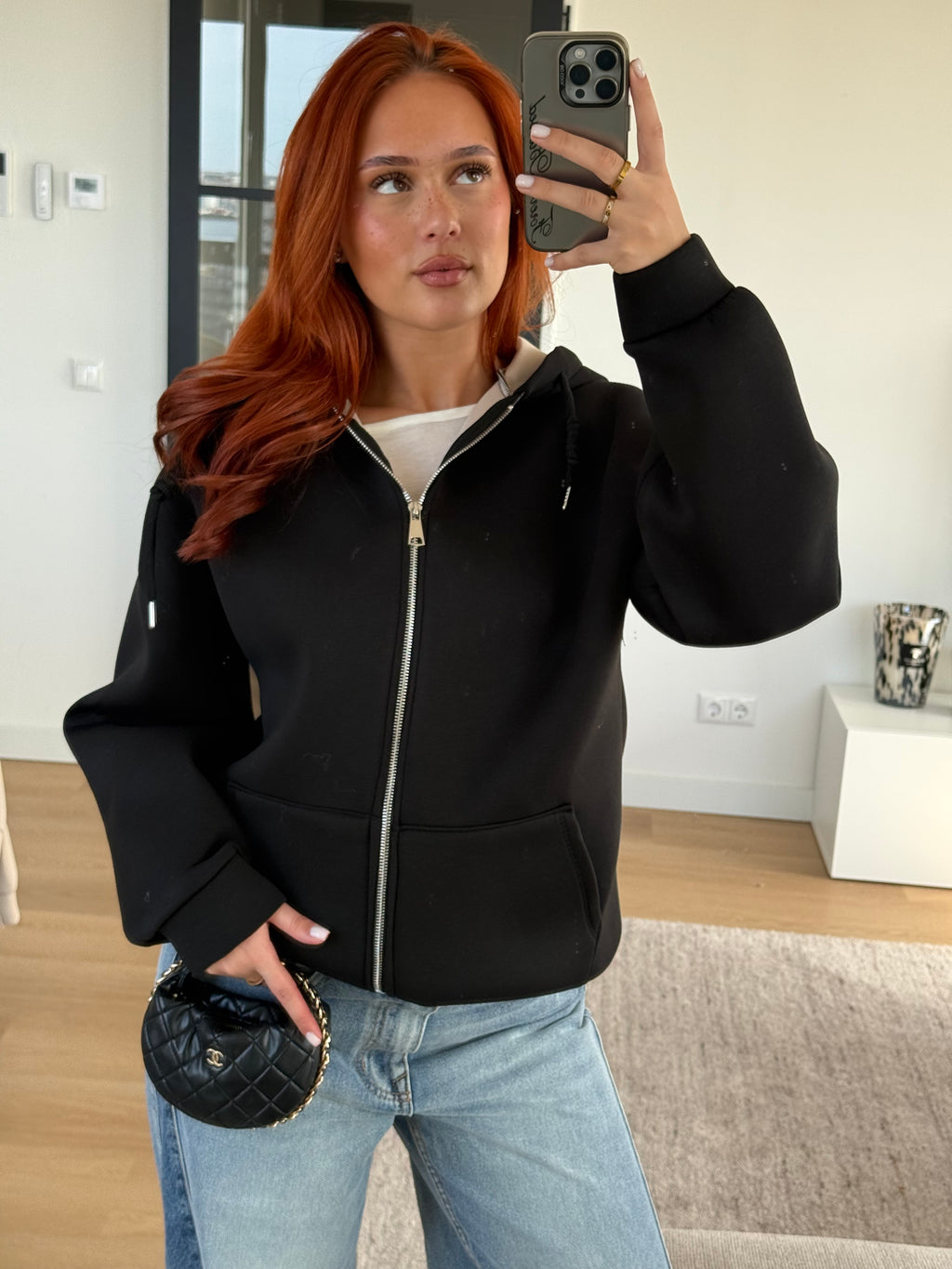 SCUBA ZIP UP BLACK