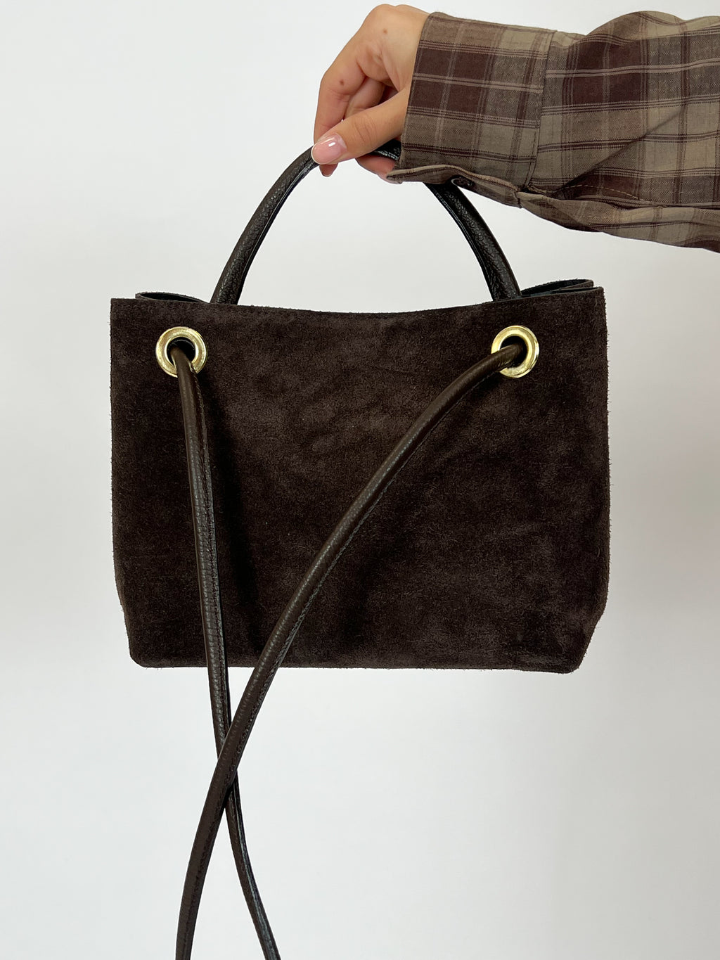 ADRIANA REAL SUÈDE BAG CHOCO