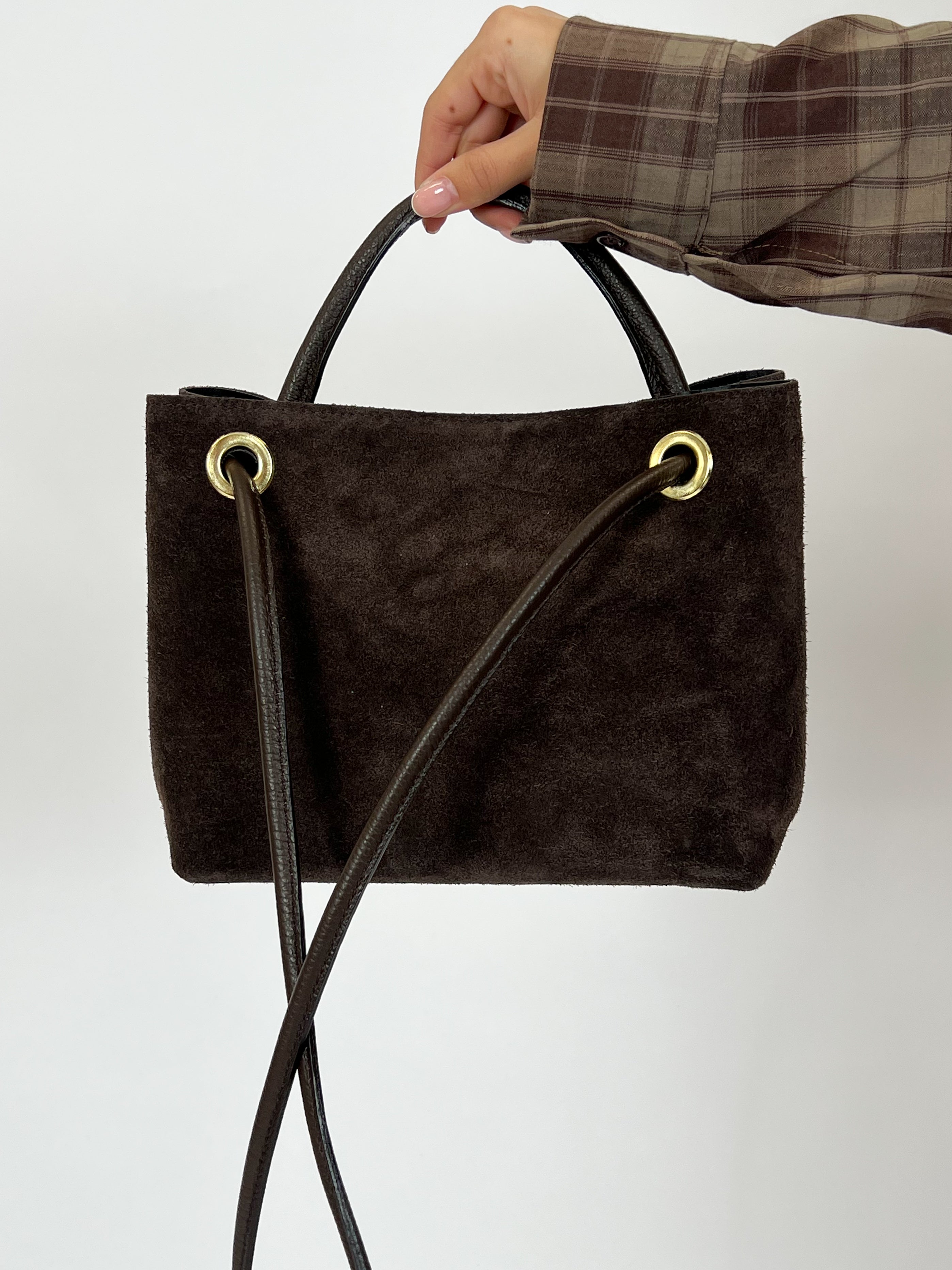 ADRIANA REAL SUÈDE BAG CHOCO