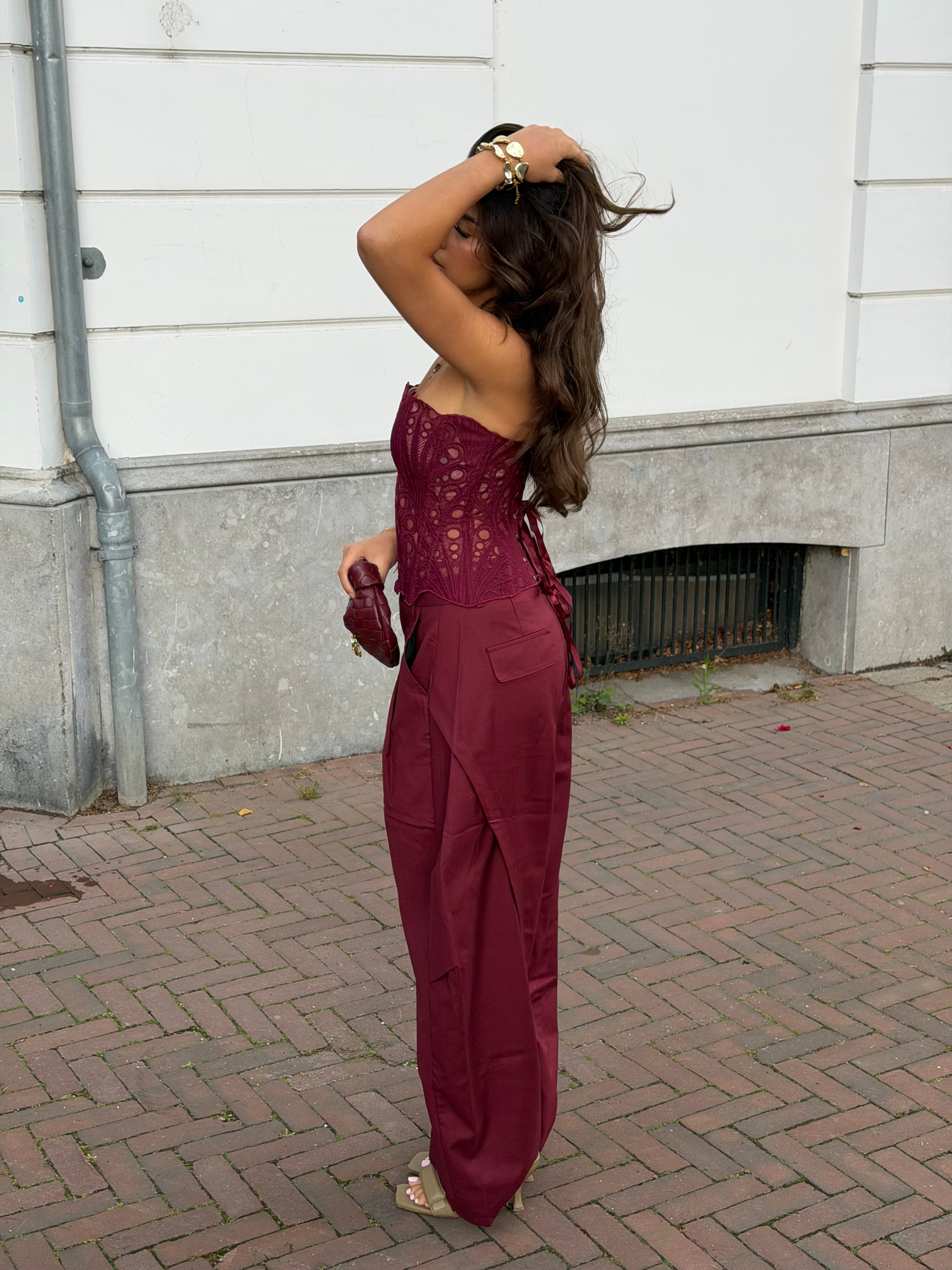 LACE CORSET BORDEAUX