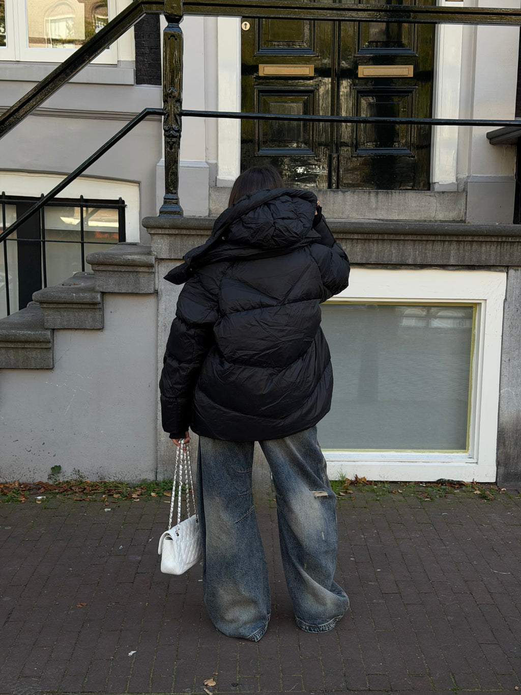 MORGAN MIDI PUFFER BLACK