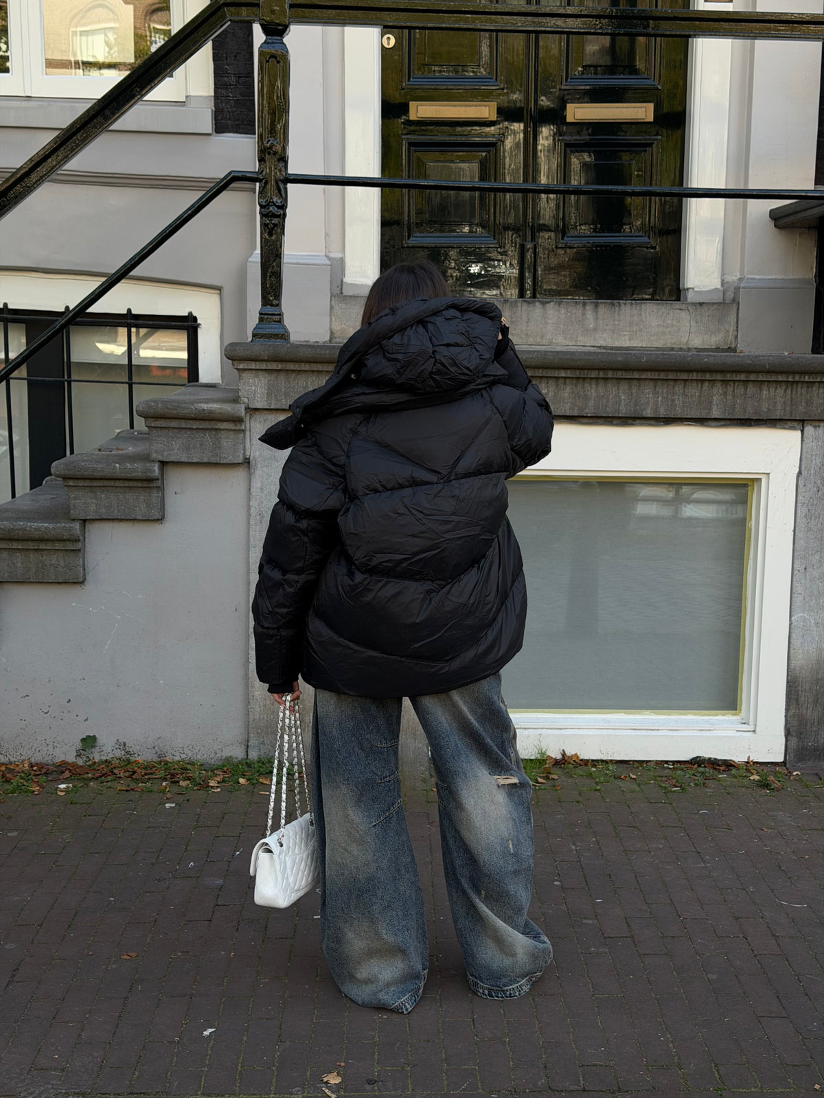 MORGAN MIDI PUFFER BLACK
