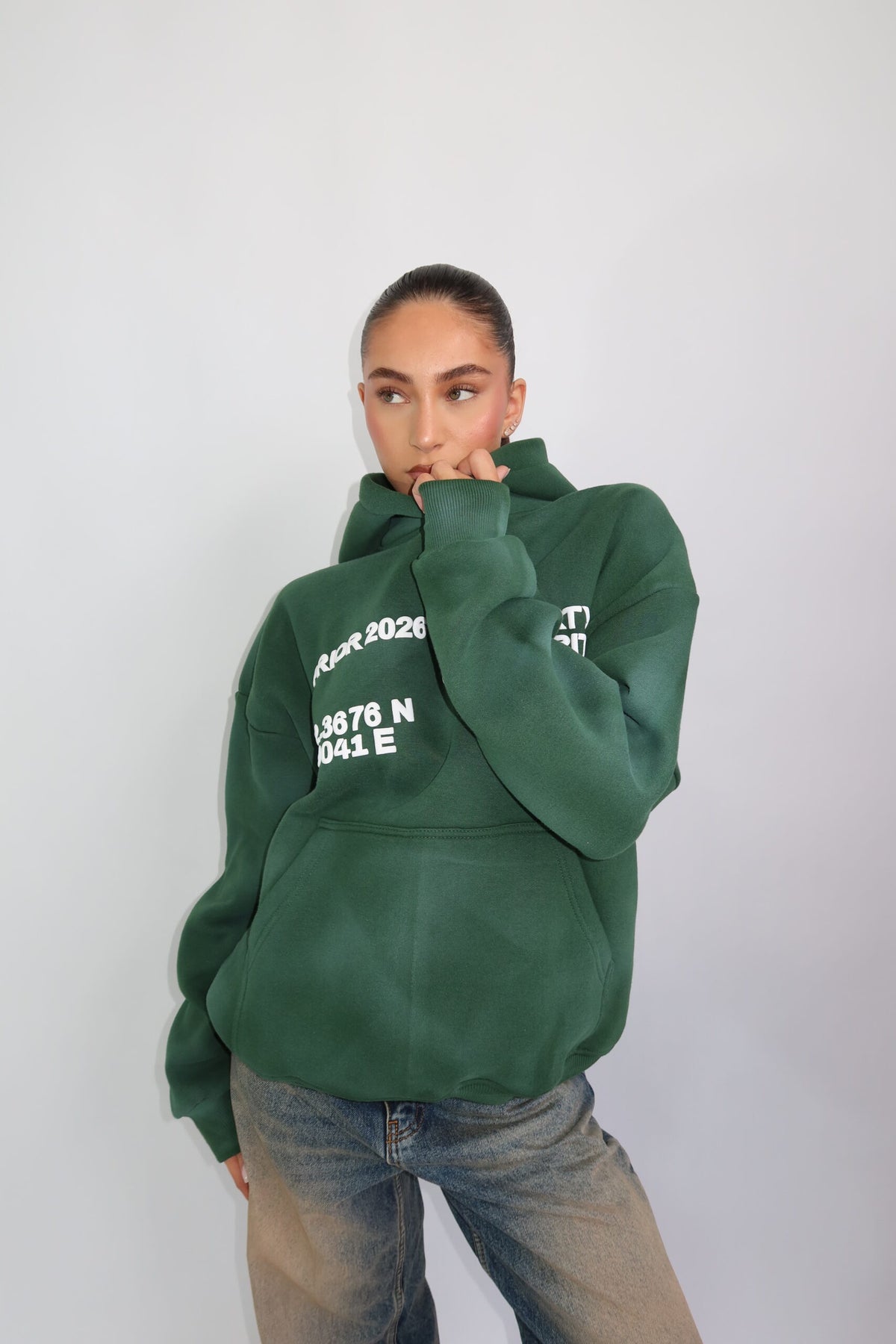 PRIORITY WASHED HOODIE GREEN PRE ORDER