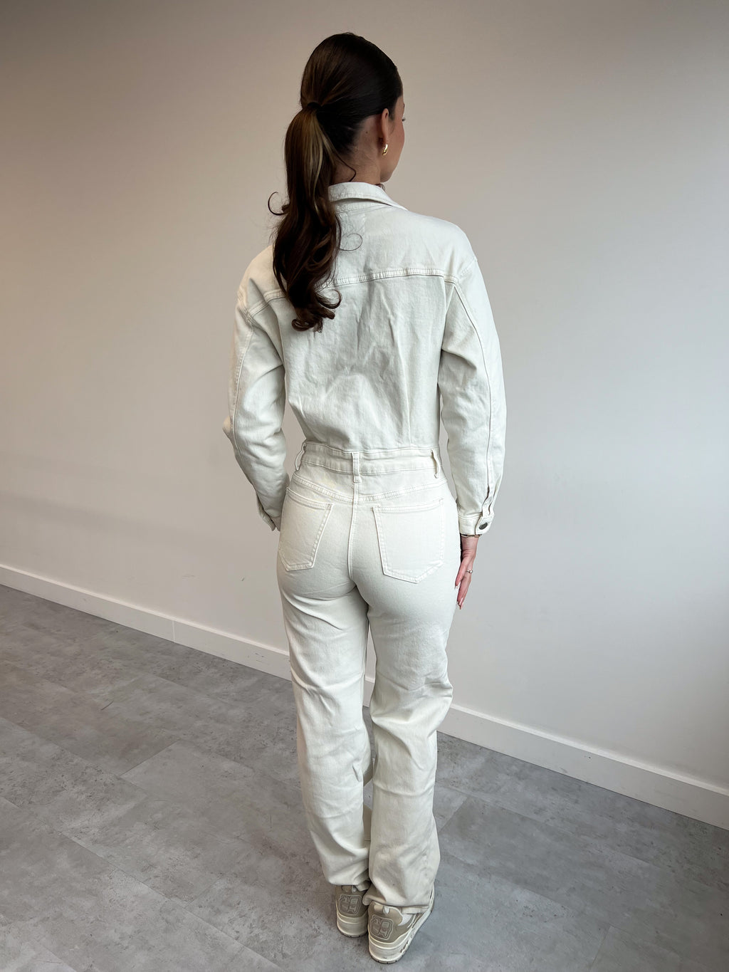 ESSENTIAL DENIM-JUMPSUIT BEIGE