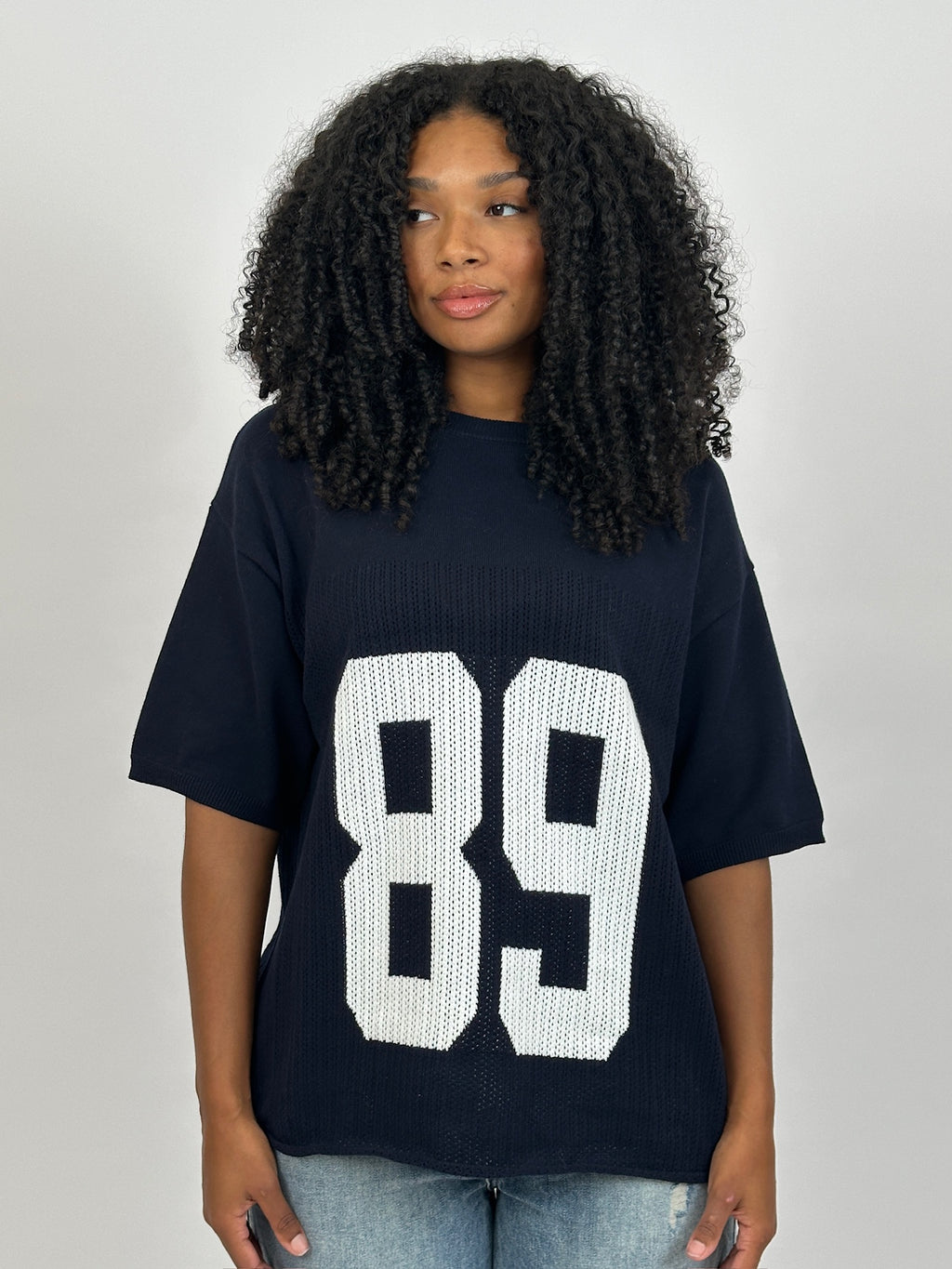 89 KNITTED JERSEY NAVY/WHITE
