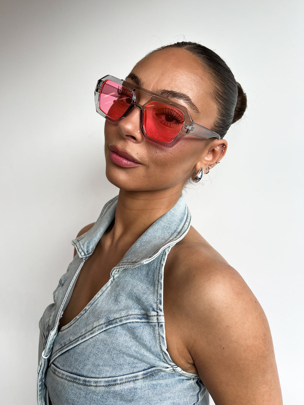 JADE SUNNIES GREY/PINK