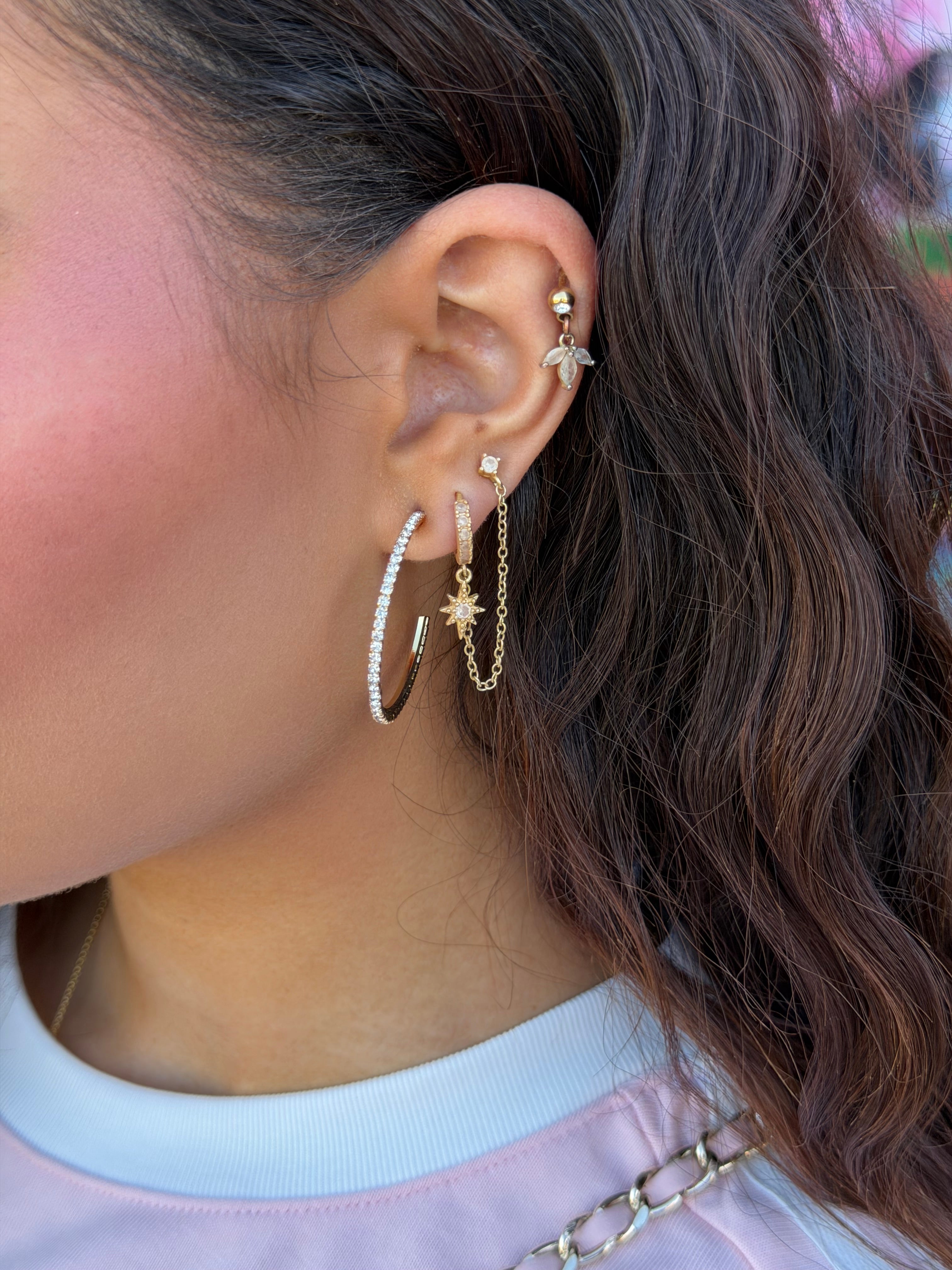 GOLD STRASS HOOPS SMALL