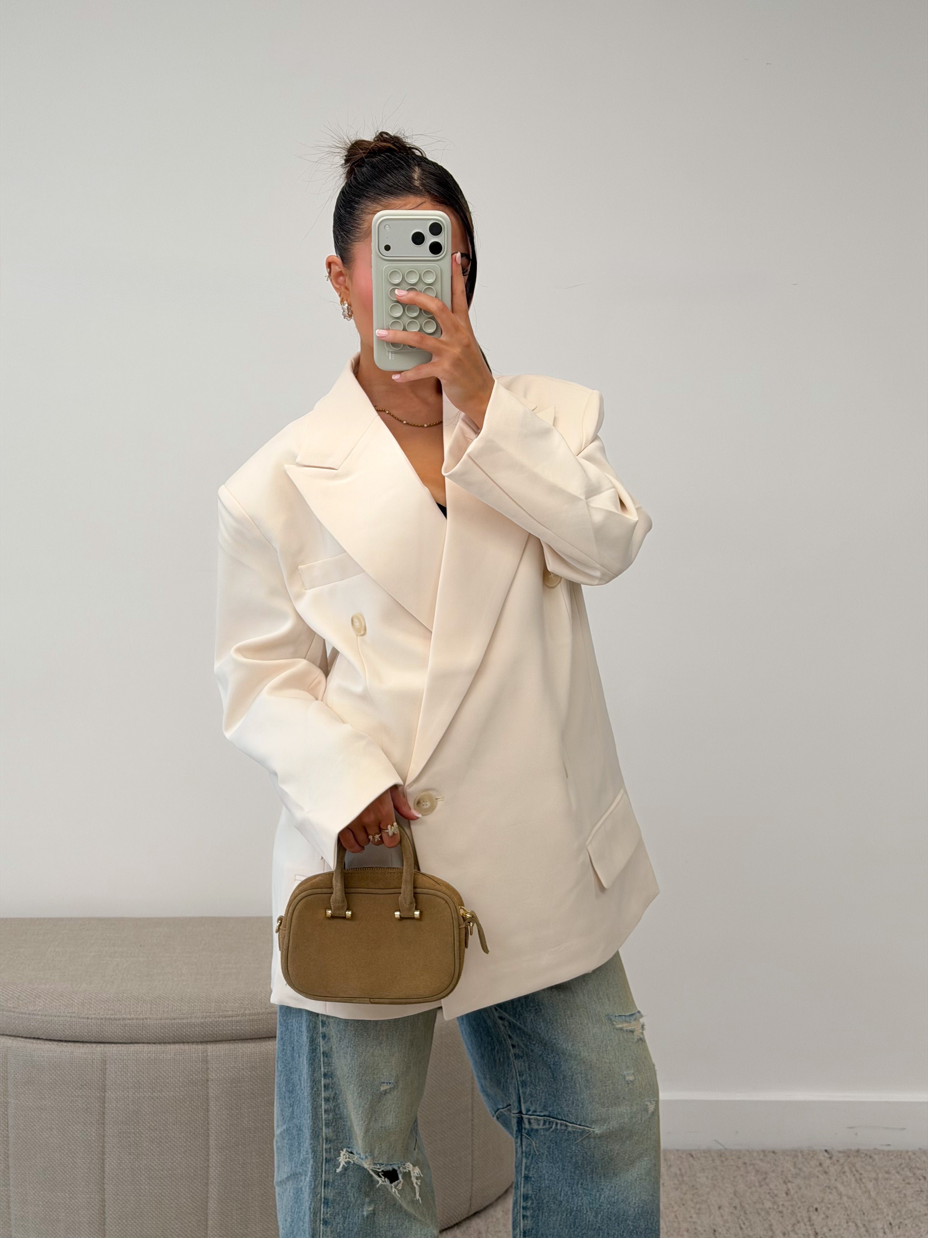 BOWIE BAGGY BLAZER CREAM