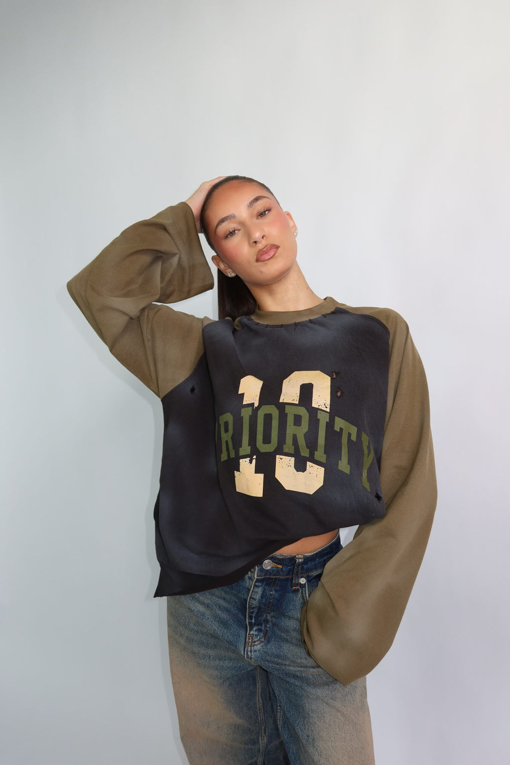 TWO TONE LONGSLEEVE ARMY