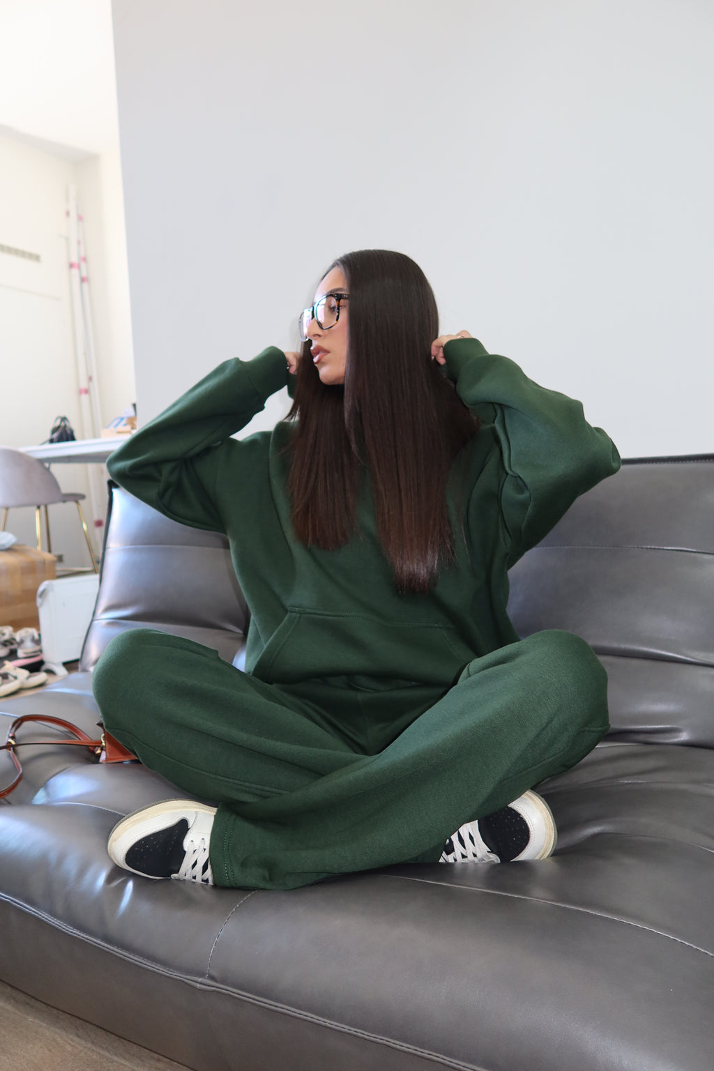 PREMIUM QUALITY PRIORITY BLANCS TRACKSUIT HOODIE GREEN