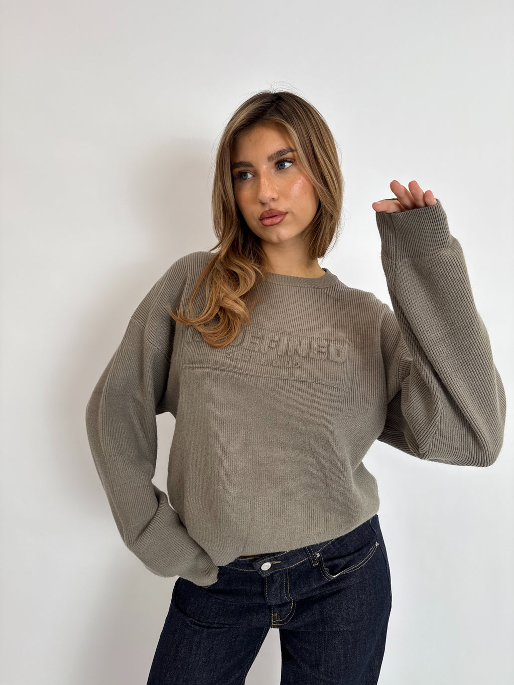 REDEFINED RIBBED KNIT TAUPE