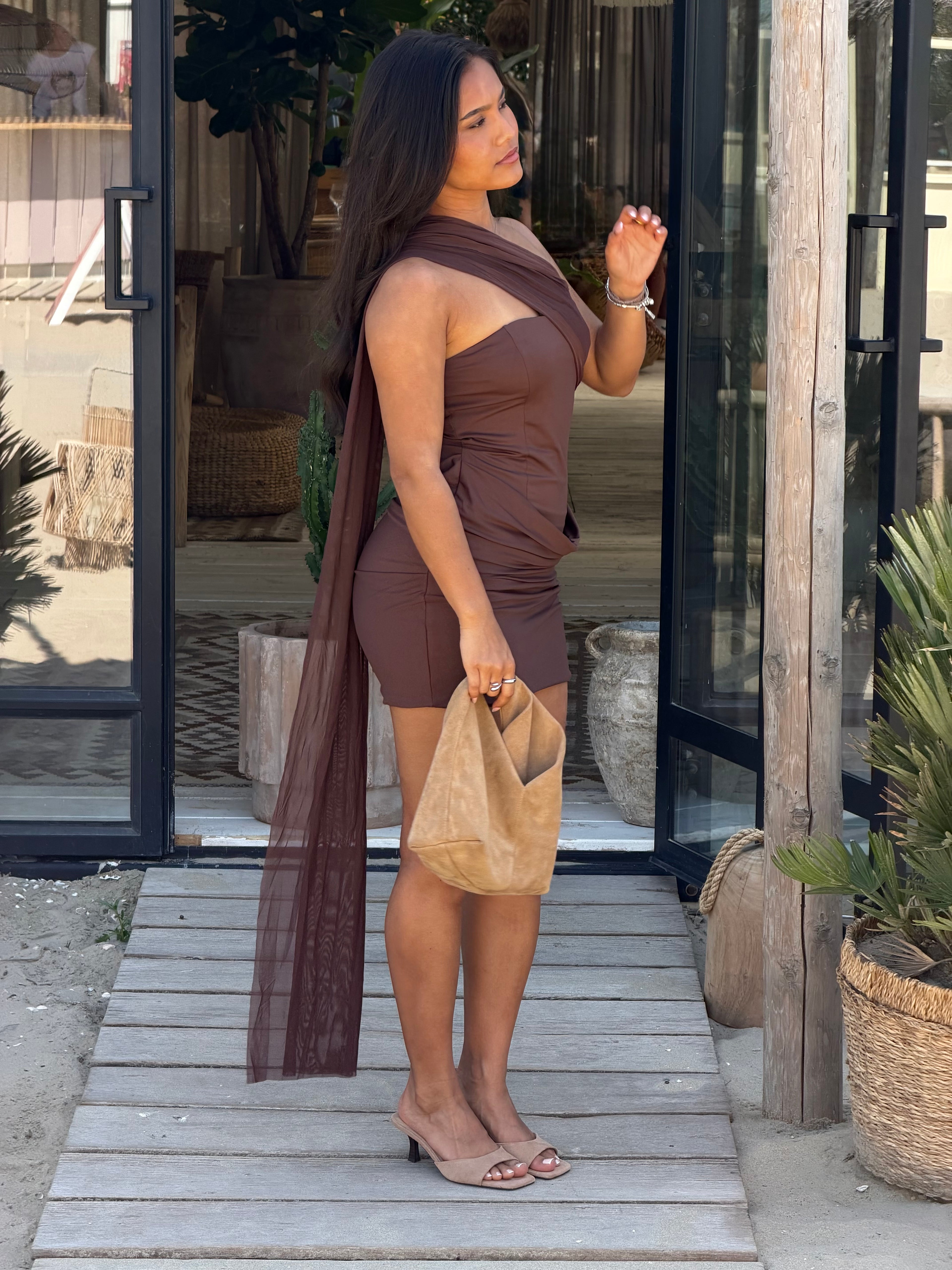 SIENNA DRESS BROWN