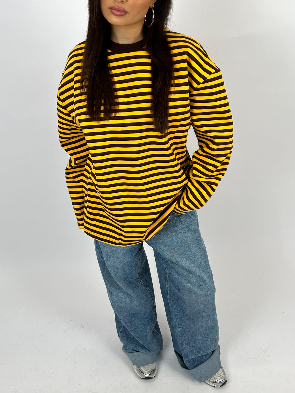SOFT STRIPED LONGSLEEVE BROWN/YELLOW
