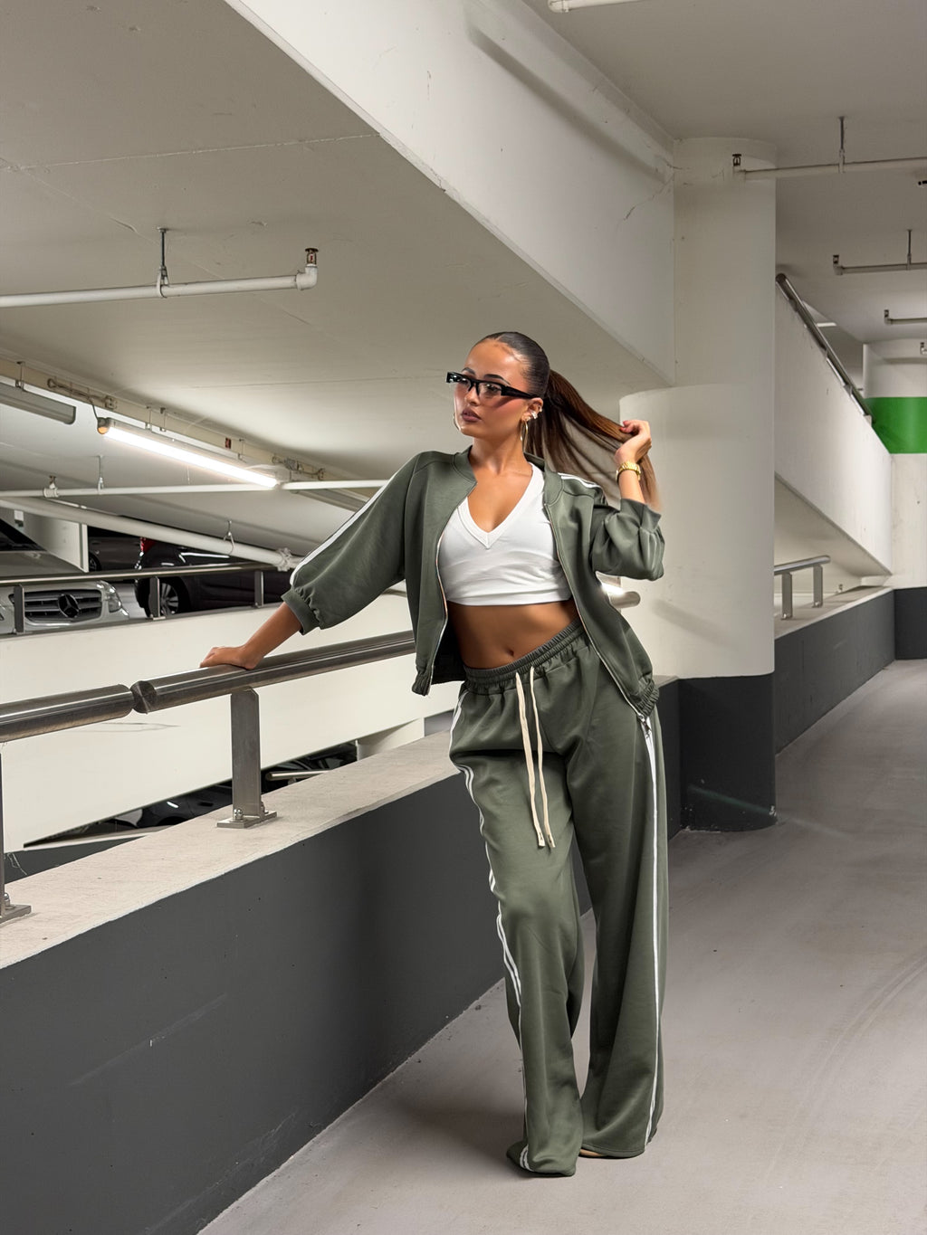 JEADY STRIPED SET GREEN