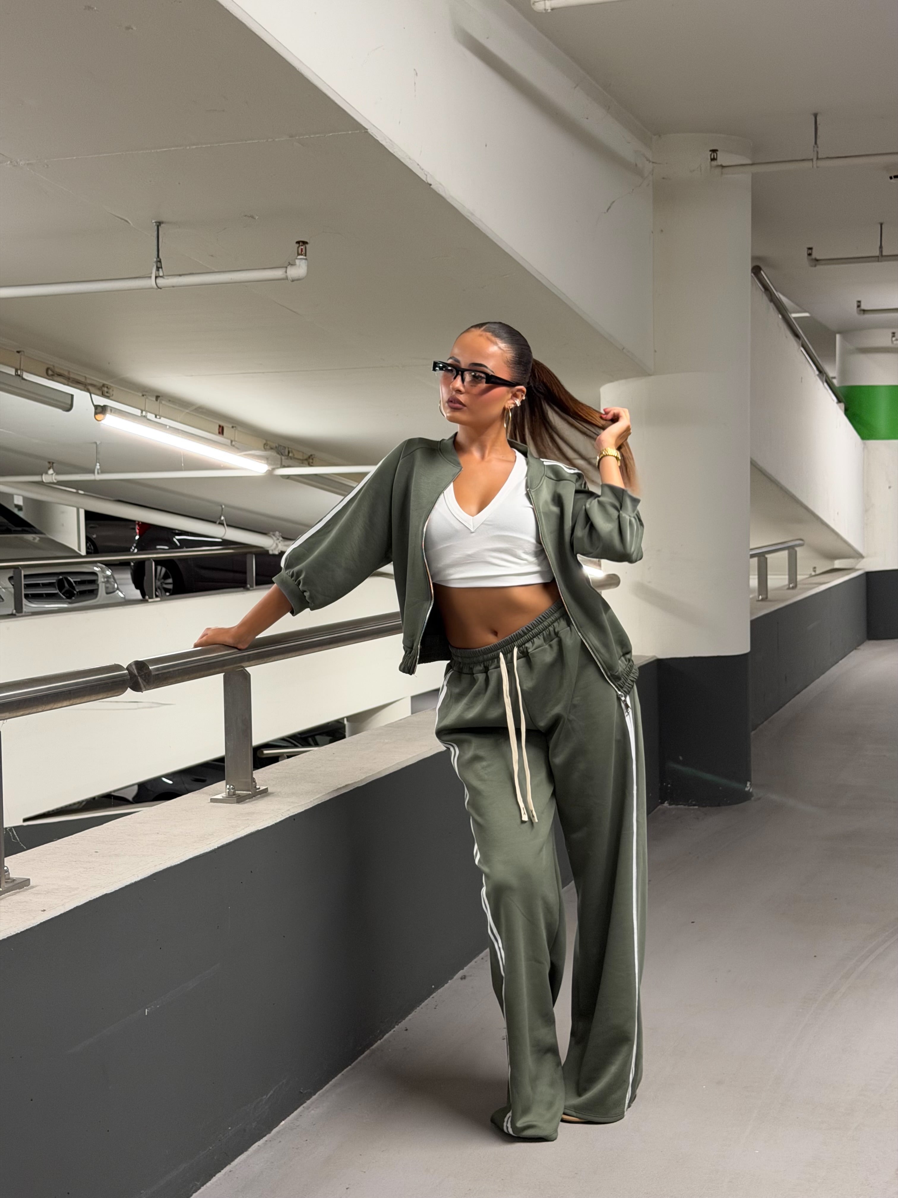 JEADY STRIPED SET GREEN