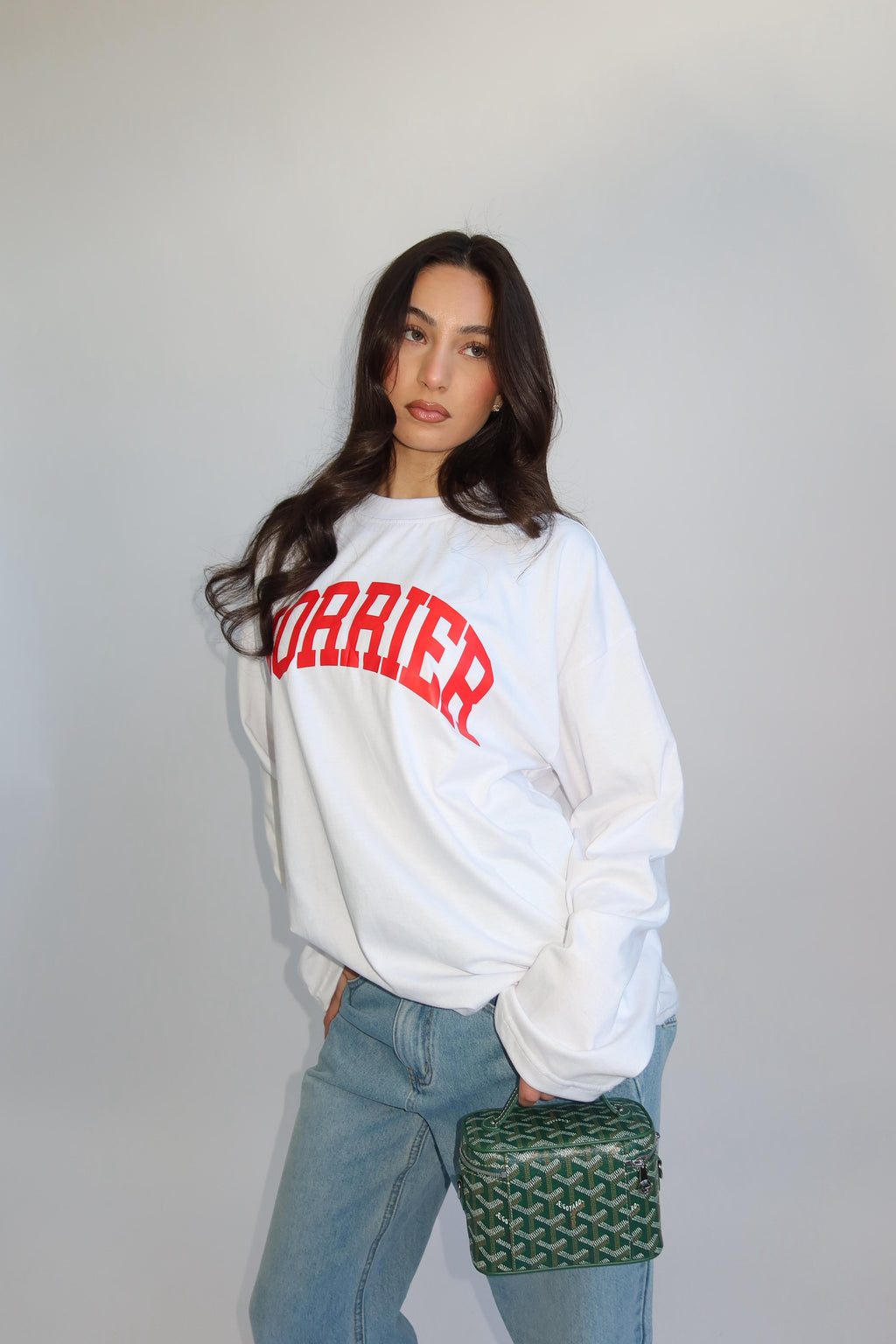 WORRIER LONGSLEEVE WHITE/RED PRE ORDER