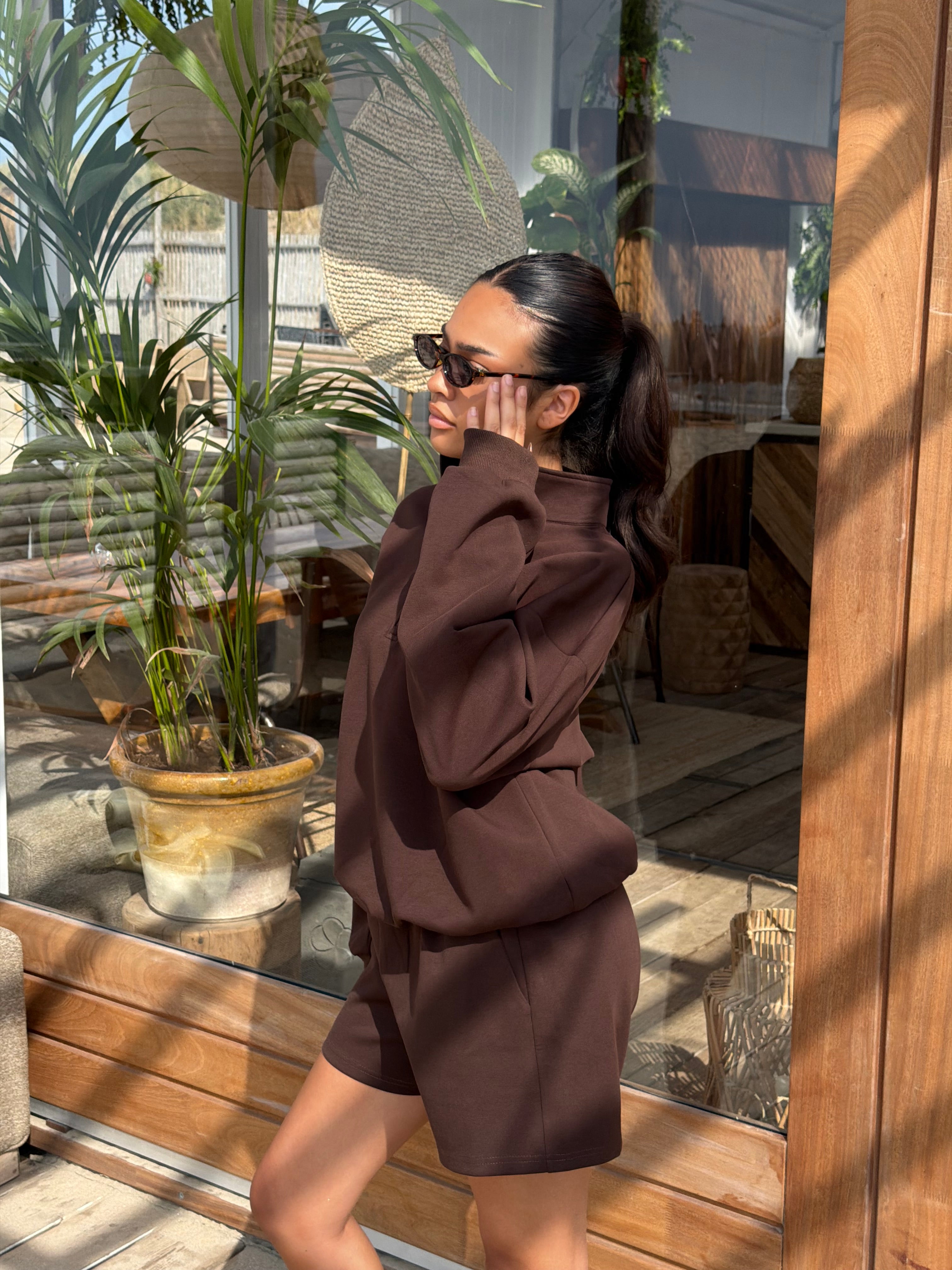 BRIANNA CHILL SET CHOCO