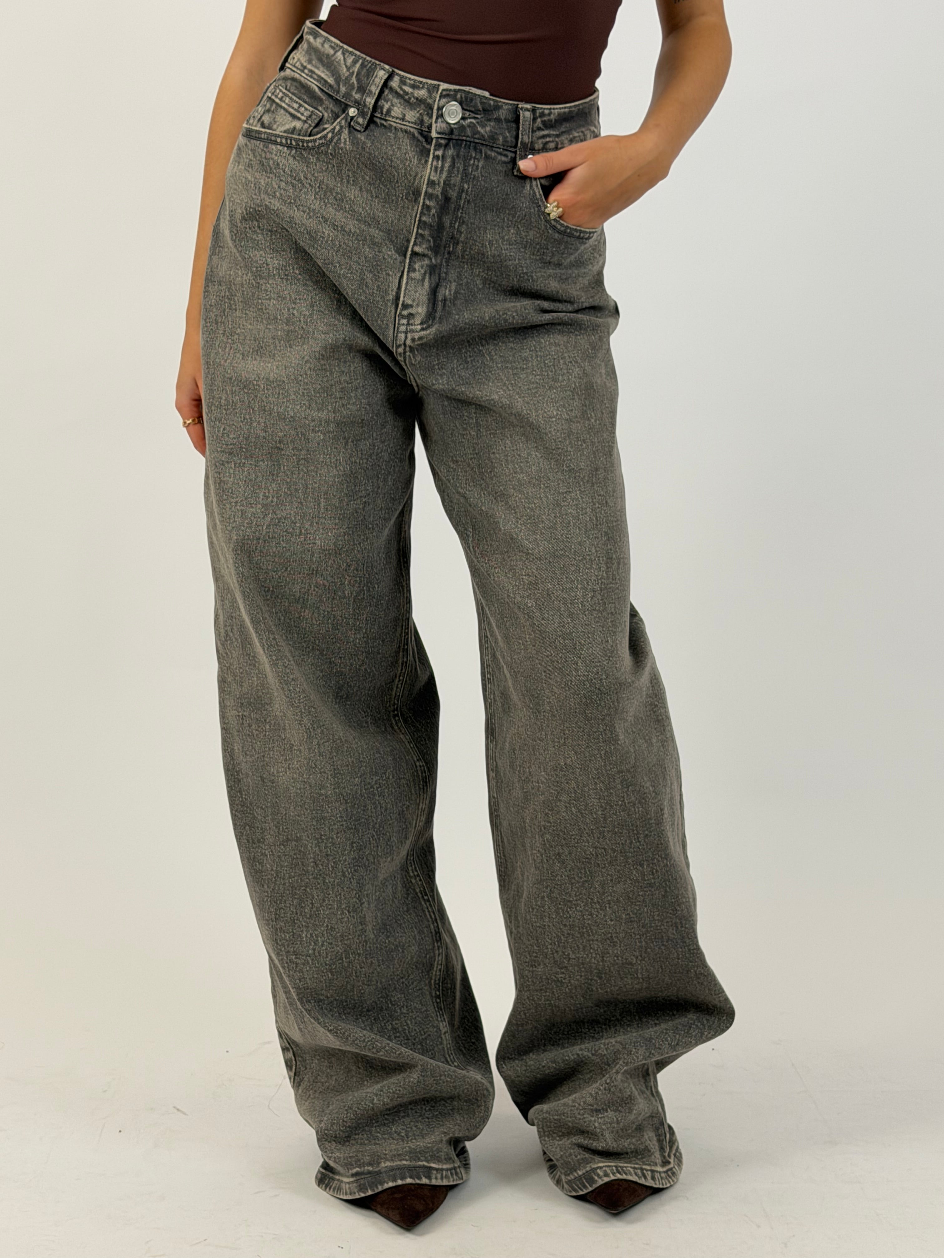 BAGGY EXTRA TALL STRETCH WIDE LEG VINTAGE GREY