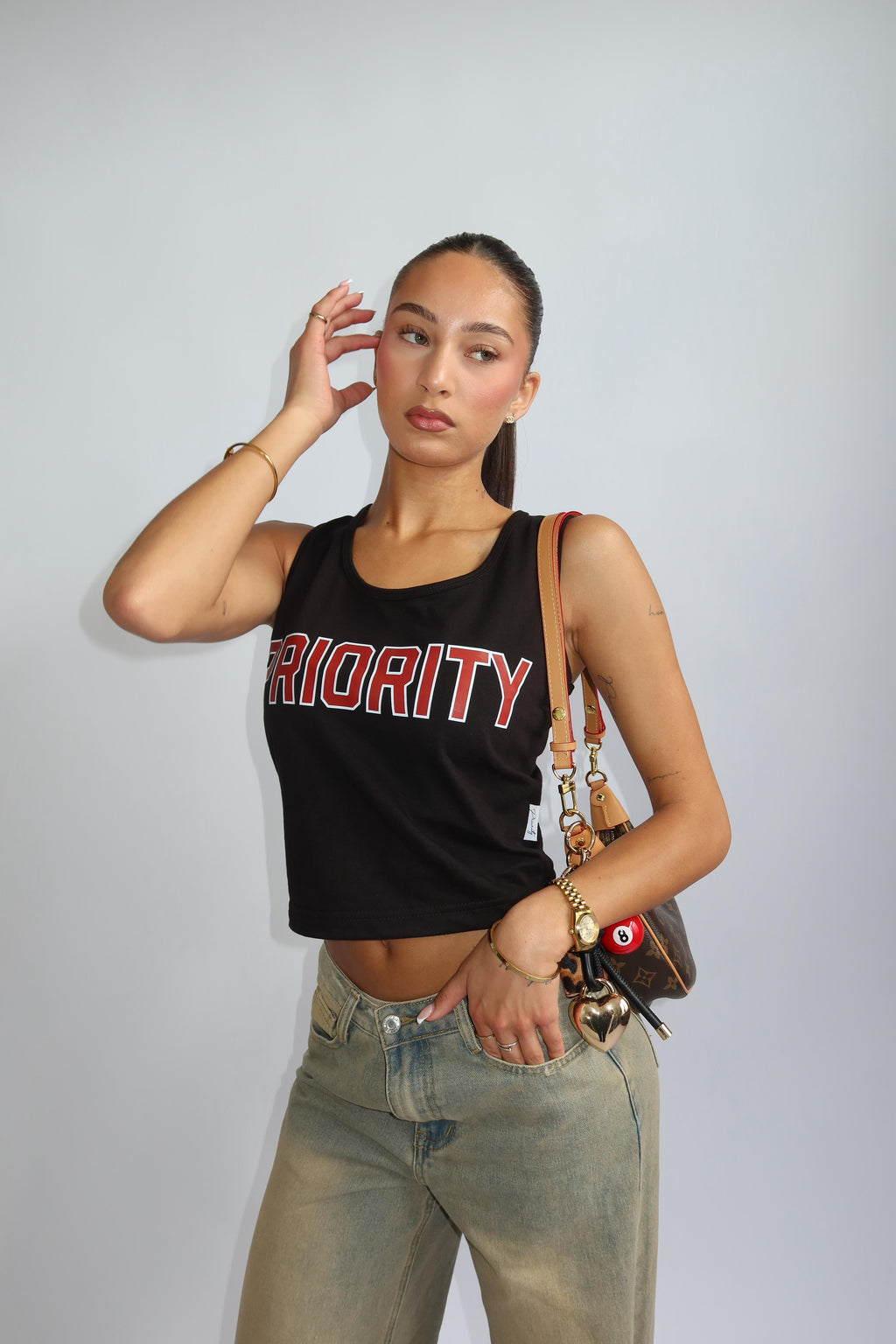 PRIORITY LOOSE TANK BLACK