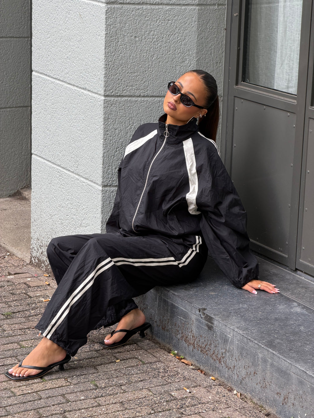 GINA WINDBREAKER TRACKSUIT BLACK