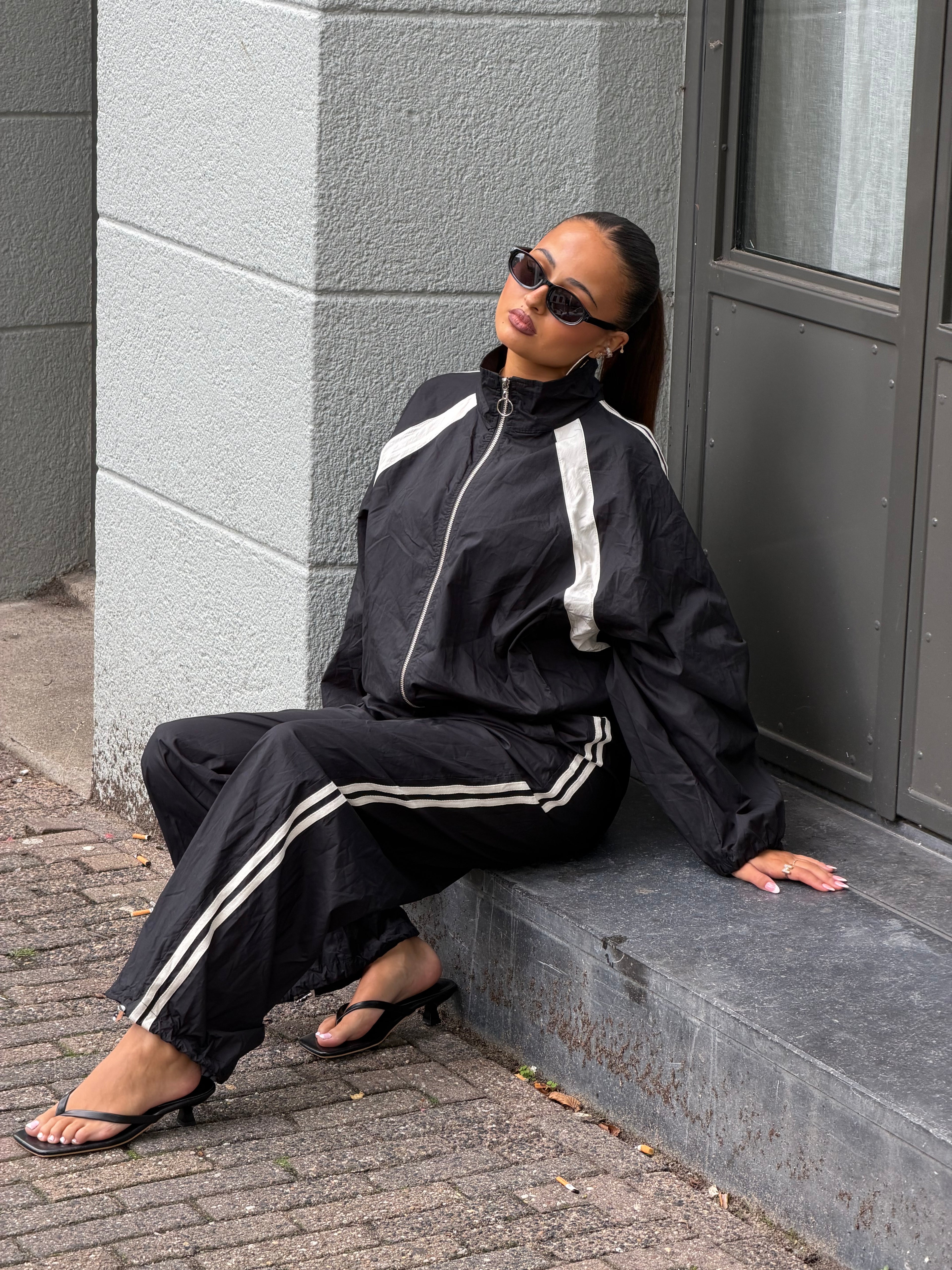 GINA WINDBREAKER TRACKSUIT BLACK