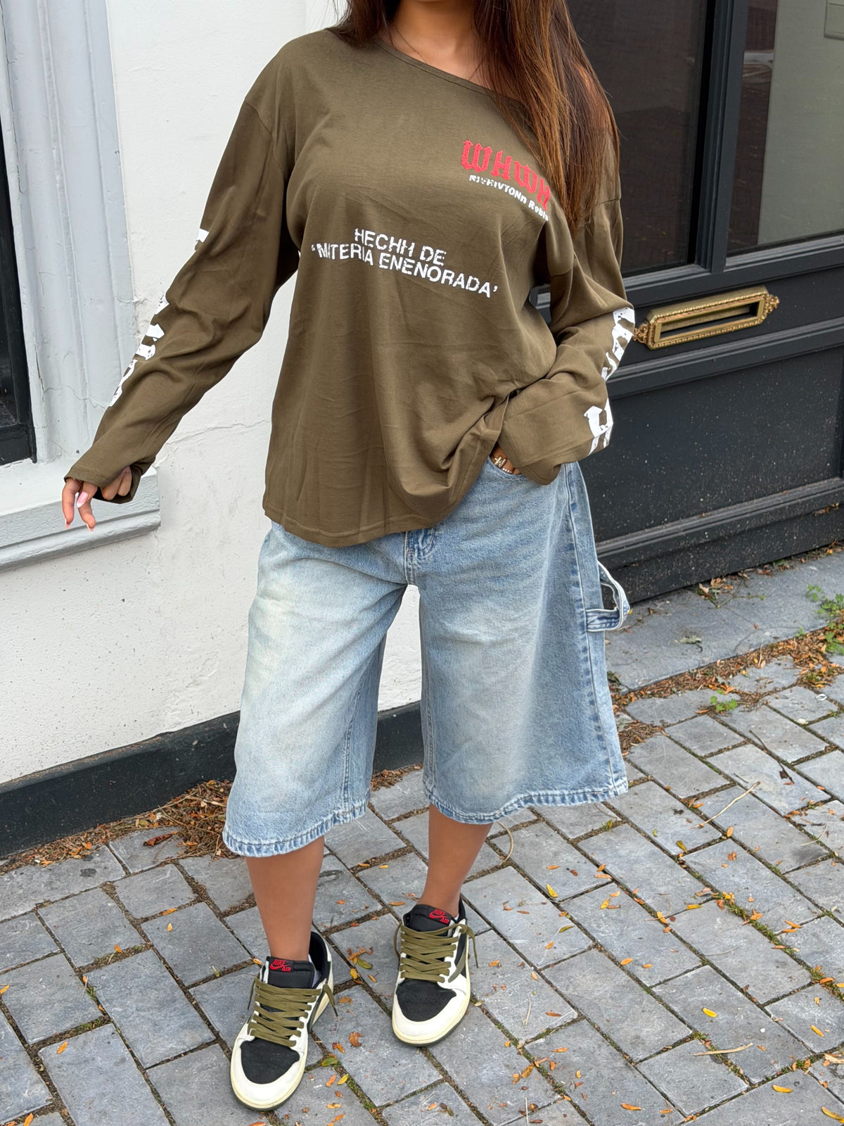 ARMY OFFSHOULDER LONGSLEEVE