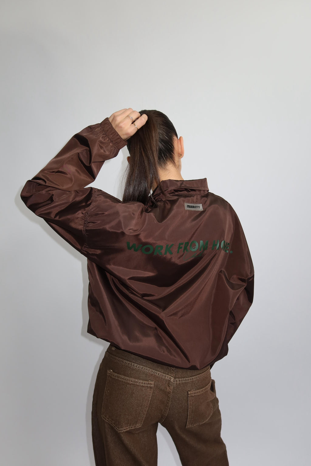WORK FROM HOME WINDBREAKER JACKET CHOCO