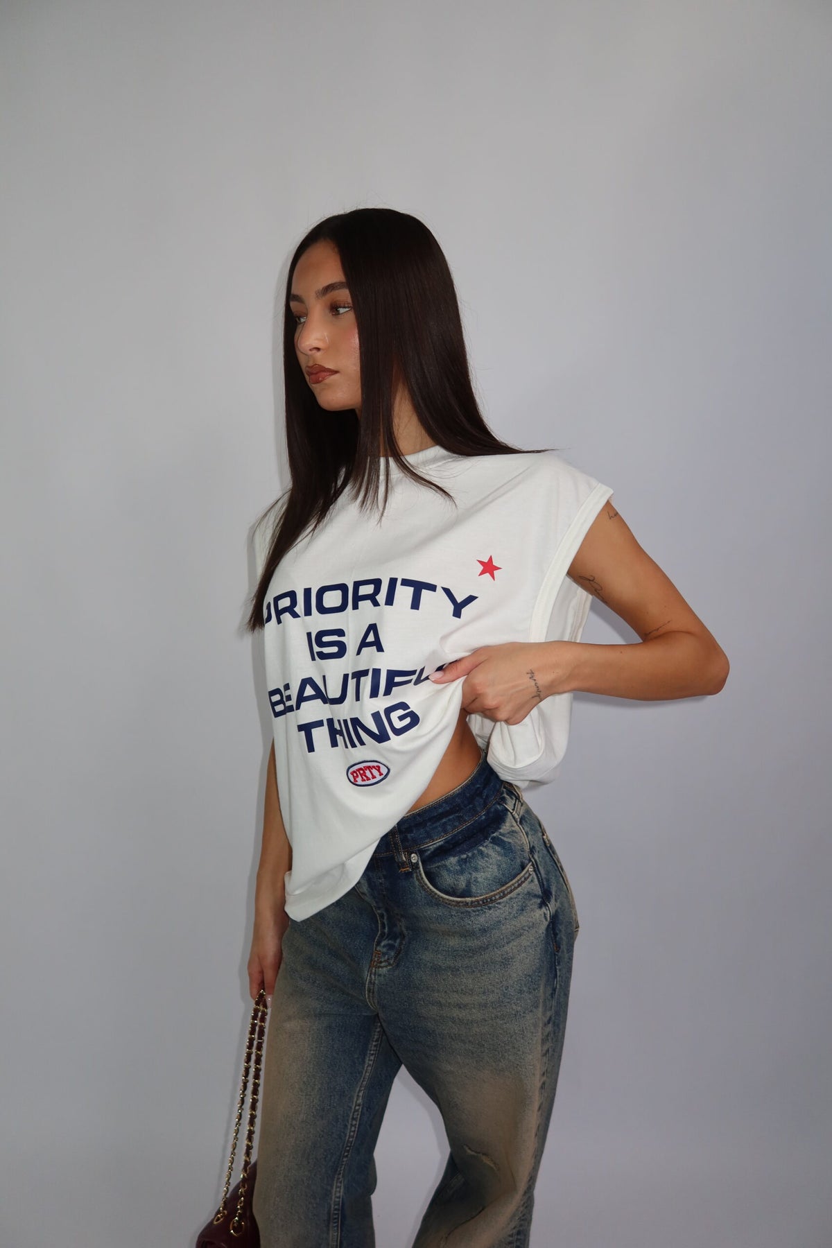 PRIORITY STAR TANK WHITE